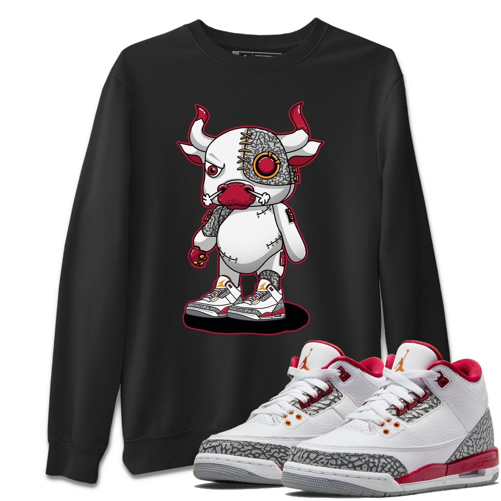 Jordan 3 Cardinal Sneaker Match Tees Cyborg Bull Sneaker Tees Jordan 3 Cardinal Sneaker Release Tees Unisex Shirts