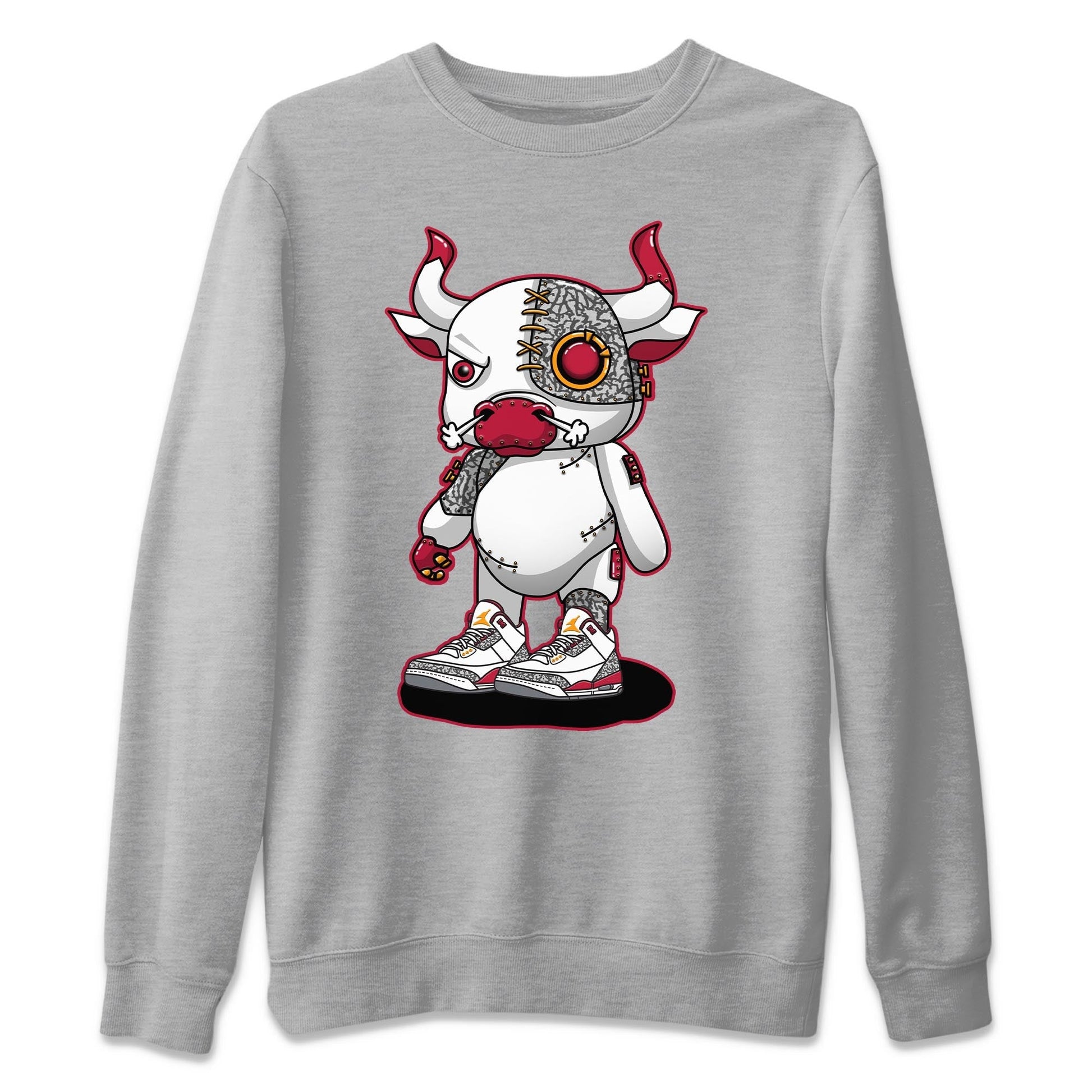 Jordan 3 Cardinal Sneaker Match Tees Cyborg Bull Sneaker Tees Jordan 3 Cardinal Sneaker Release Tees Unisex Shirts