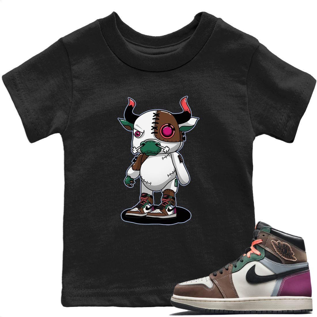 Jordan 1 Hand Crafted Sneaker Match Tees Cyborg Bull Sneaker Tees Jordan 1 Hand Crafted Sneaker Release Tees Kids Shirts
