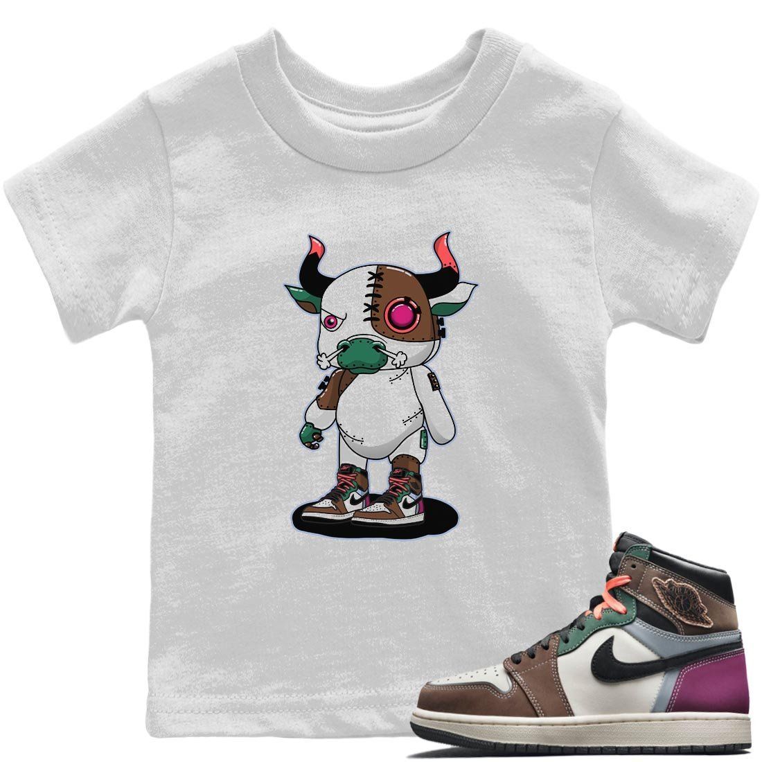 Jordan 1 Hand Crafted Sneaker Match Tees Cyborg Bull Sneaker Tees Jordan 1 Hand Crafted Sneaker Release Tees Kids Shirts