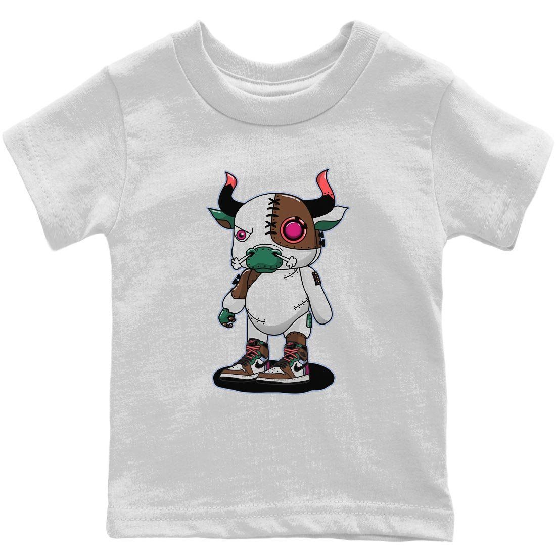 Jordan 1 Hand Crafted Sneaker Match Tees Cyborg Bull Sneaker Tees Jordan 1 Hand Crafted Sneaker Release Tees Kids Shirts