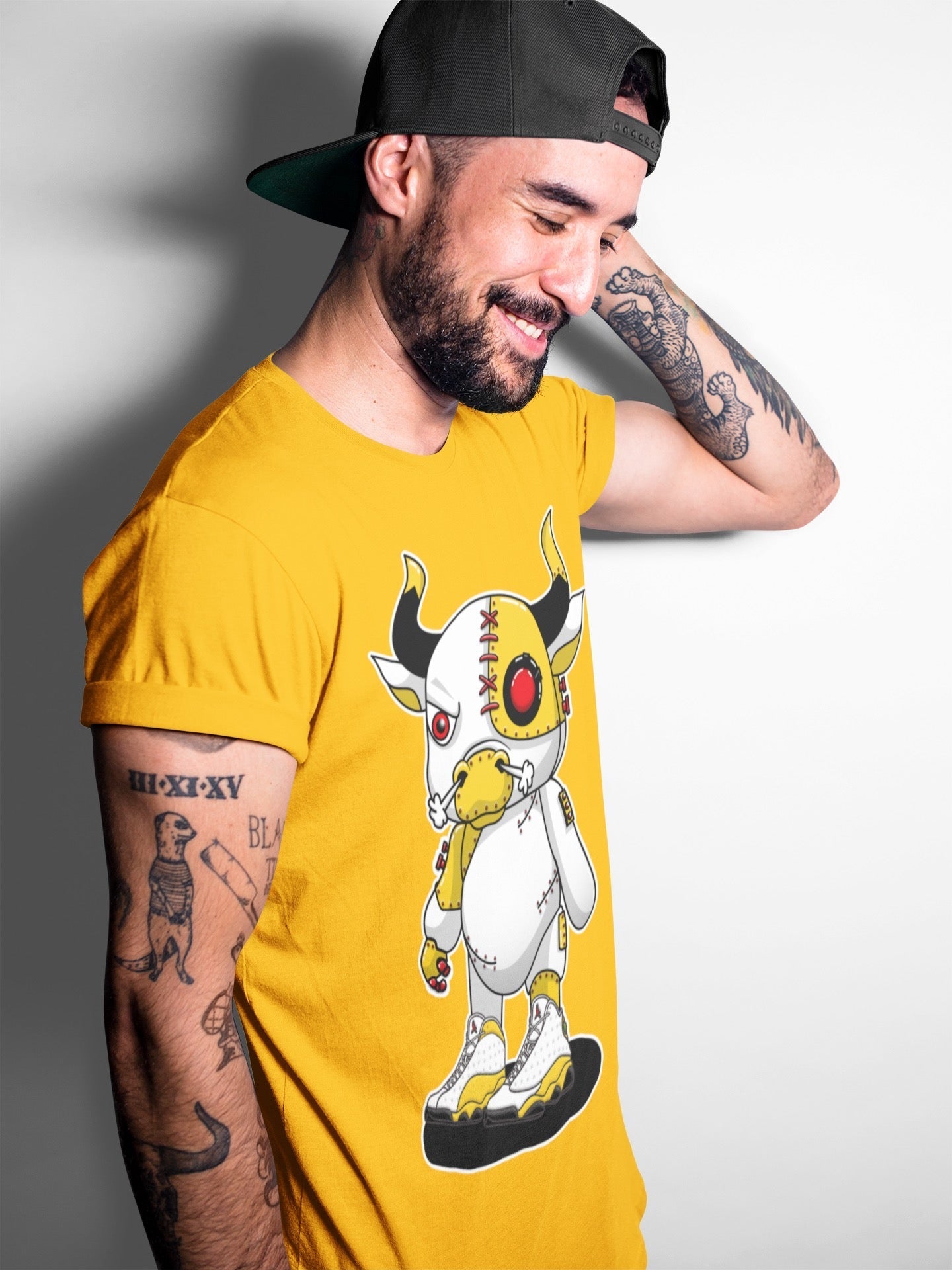 Jordan 13 Del Sol Sneaker Match Tees Cyborg Bull Sneaker Tees Jordan 13 Del Sol Sneaker Release Tees Unisex Shirts