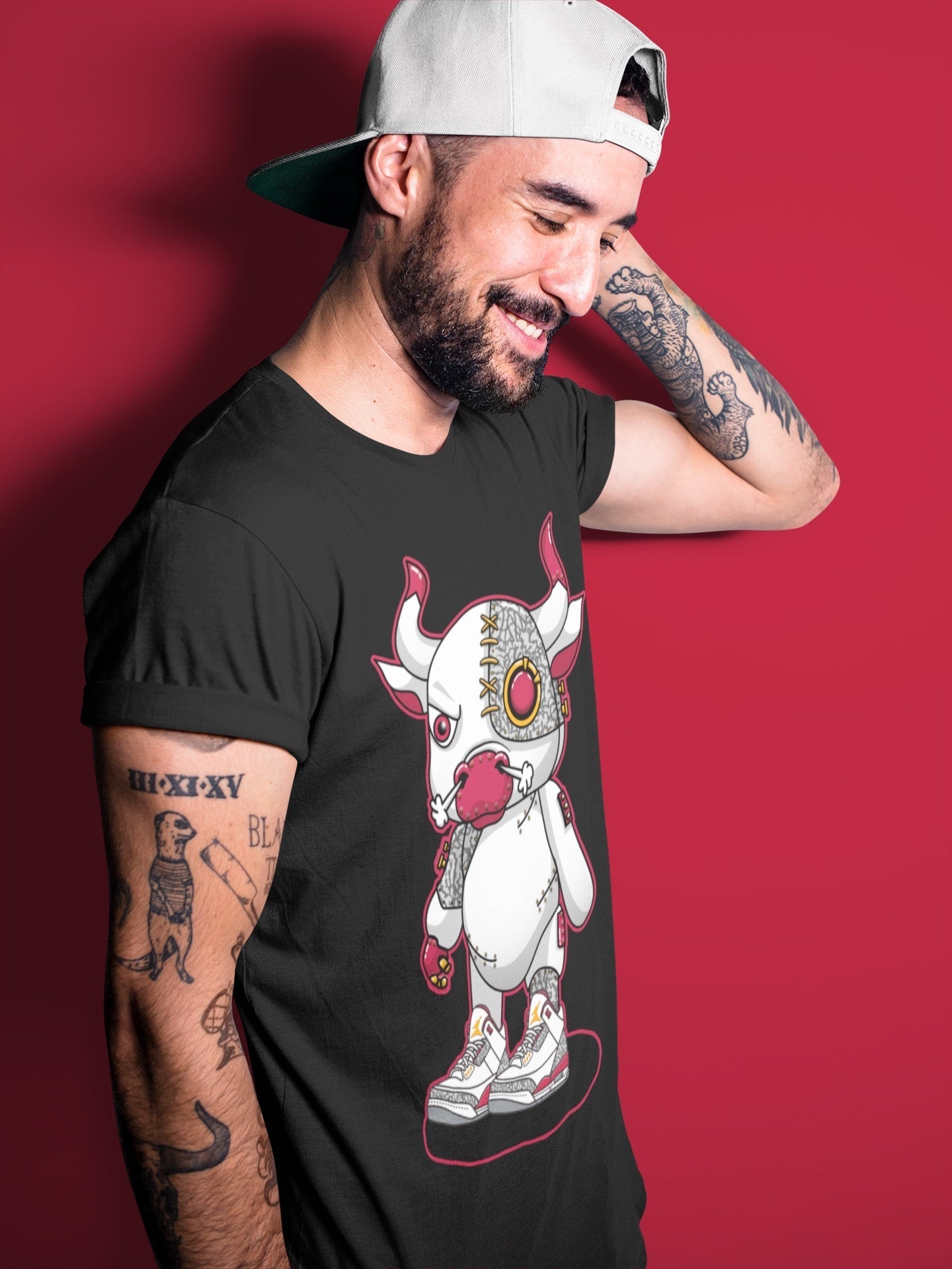 Jordan 3 Cardinal Sneaker Match Tees Cyborg Bull Sneaker Tees Jordan 3 Cardinal Sneaker Release Tees Unisex Shirts