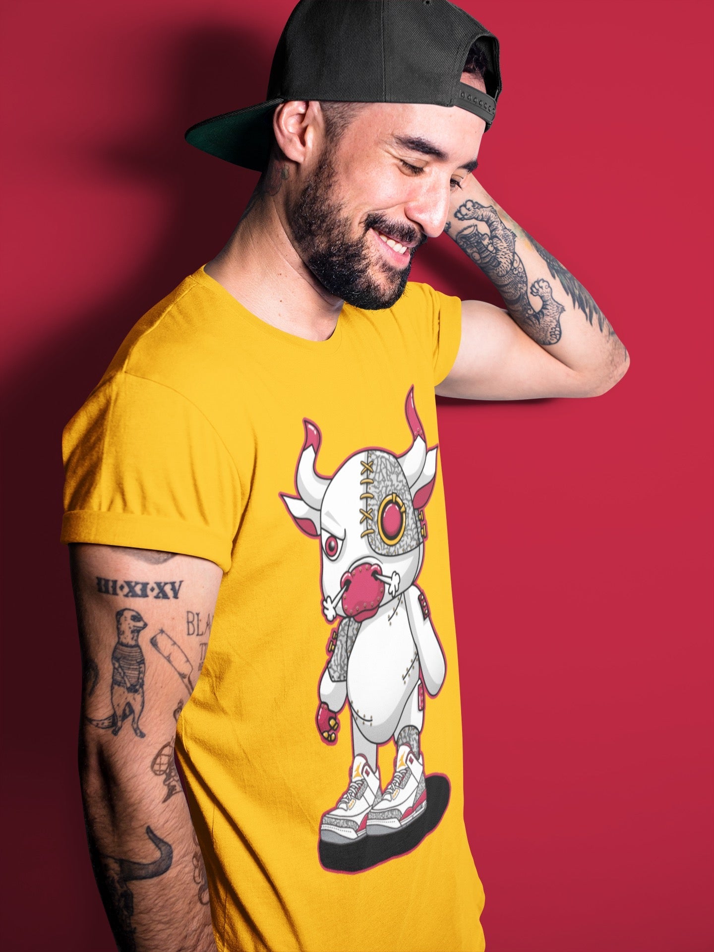Jordan 3 Cardinal Sneaker Match Tees Cyborg Bull Sneaker Tees Jordan 3 Cardinal Sneaker Release Tees Unisex Shirts