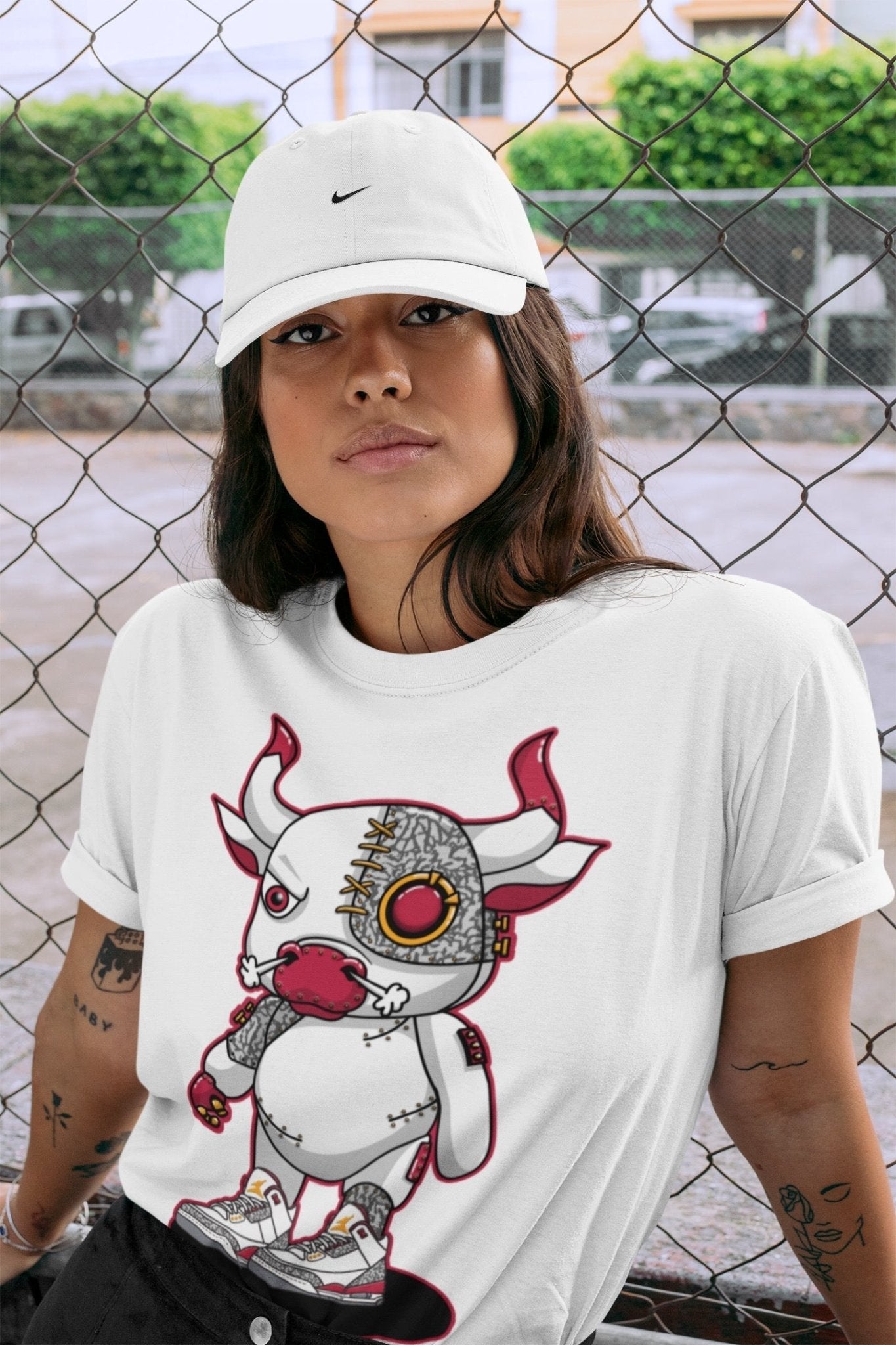 Jordan 3 Cardinal Sneaker Match Tees Cyborg Bull Sneaker Tees Jordan 3 Cardinal Sneaker Release Tees Unisex Shirts