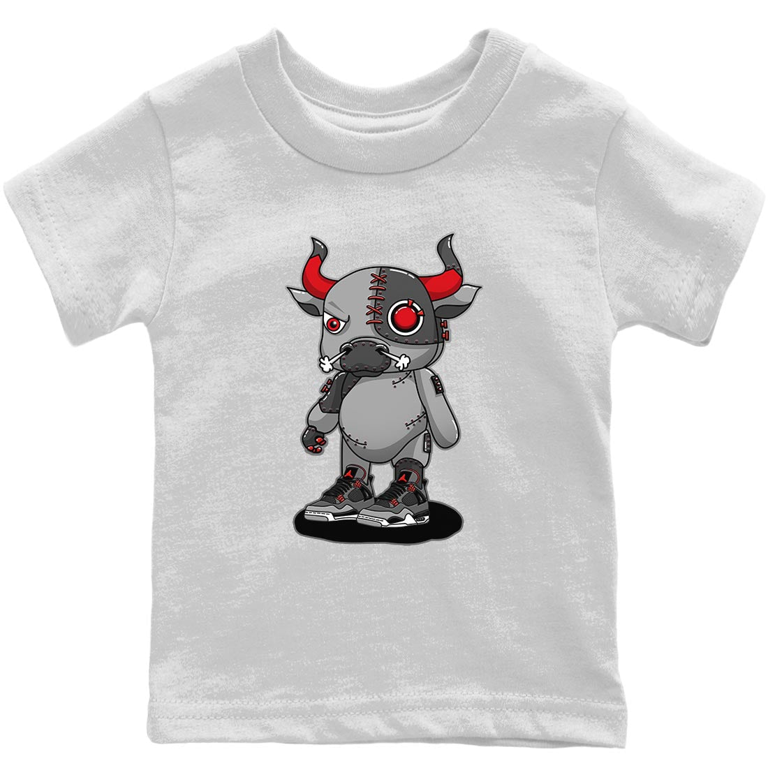 Jordan 4 Infrared Sneaker Match Tees Cyborg Bull Sneaker Tees Jordan 4 Infrared Sneaker Release Tees Kids Shirts