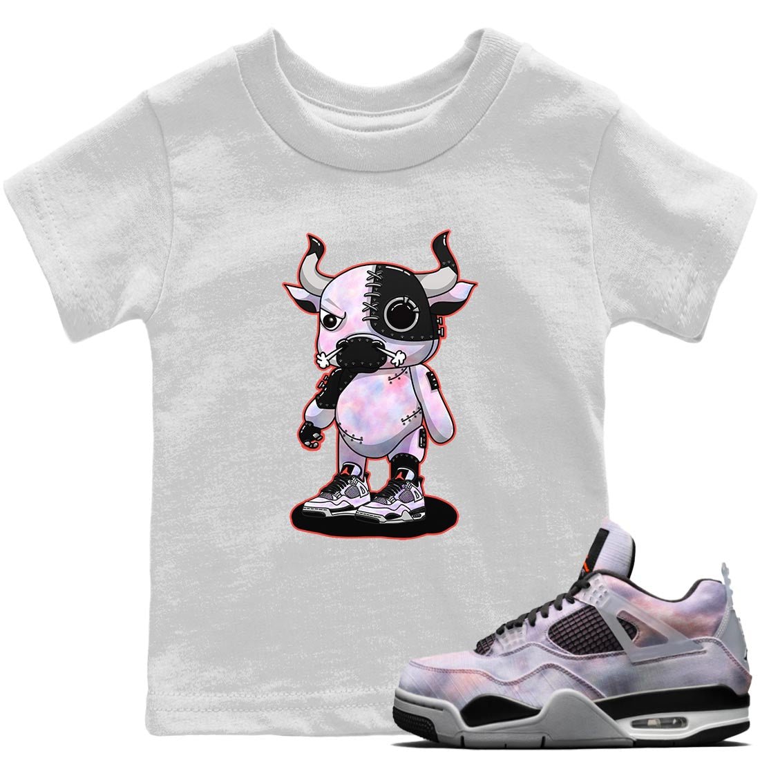 Jordan 4 Zen Master Sneaker Match Tees Cyborg Bull Sneaker Tees Jordan 4 Zen Master Sneaker Release Tees Kids Shirts