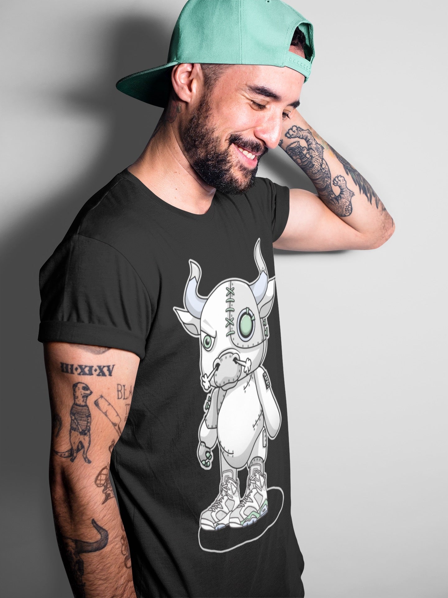 Jordan 6 Mint Foam Sneaker Match Tees Cyborg Bull Sneaker Tees Jordan 6 Mint Foam Sneaker Release Tees Unisex Shirts