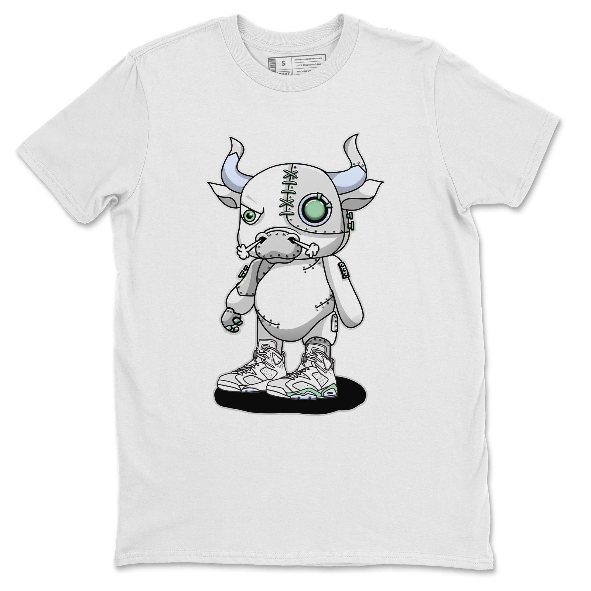 Jordan 6 Mint Foam Sneaker Match Tees Cyborg Bull Sneaker Tees Jordan 6 Mint Foam Sneaker Release Tees Unisex Shirts