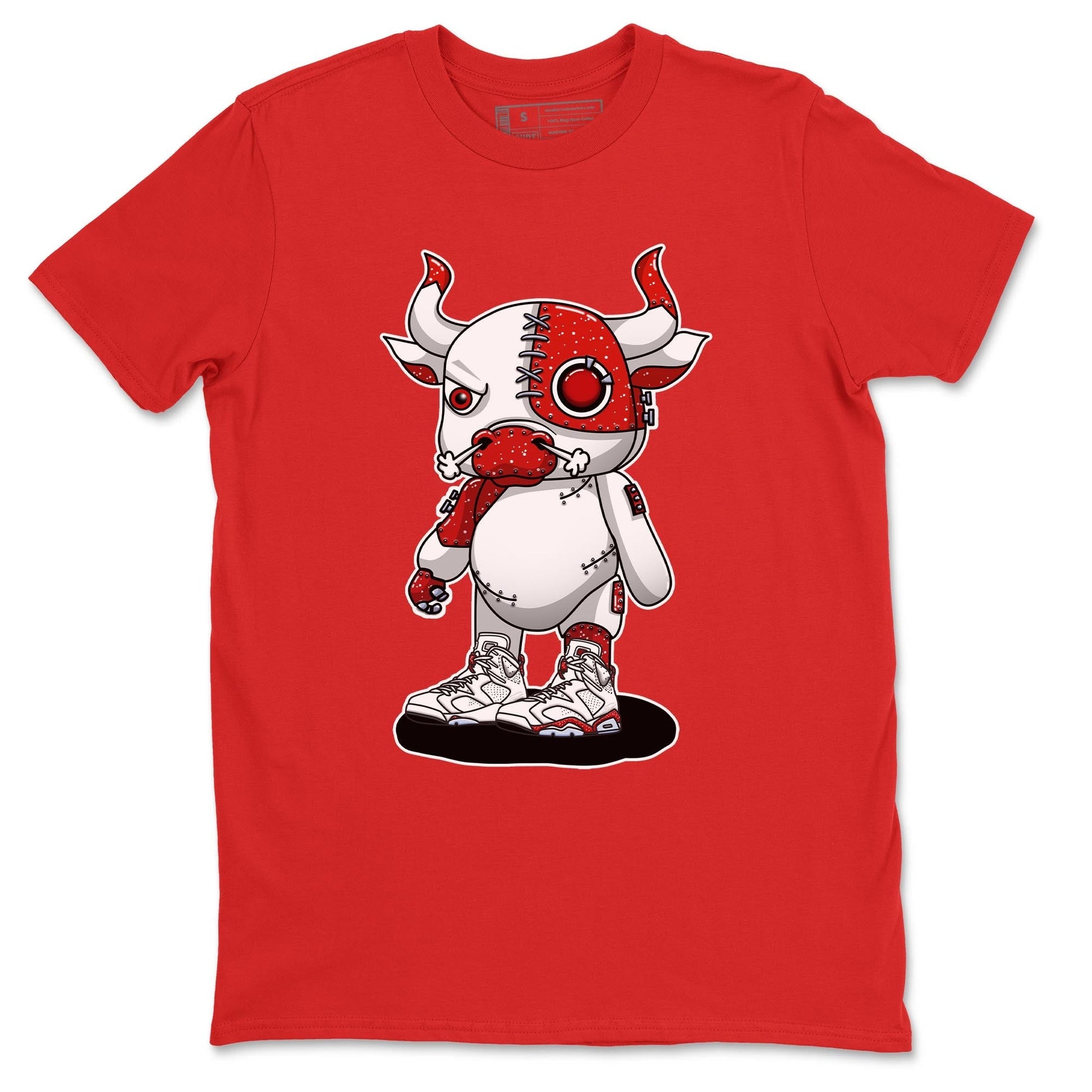 Jordan 6 Red Velvet Cookies Sneaker Match Tees Cyborg Bull Sneaker Tees Jordan 6 Red Velvet Cookies Sneaker Release Tees Unisex Shirts