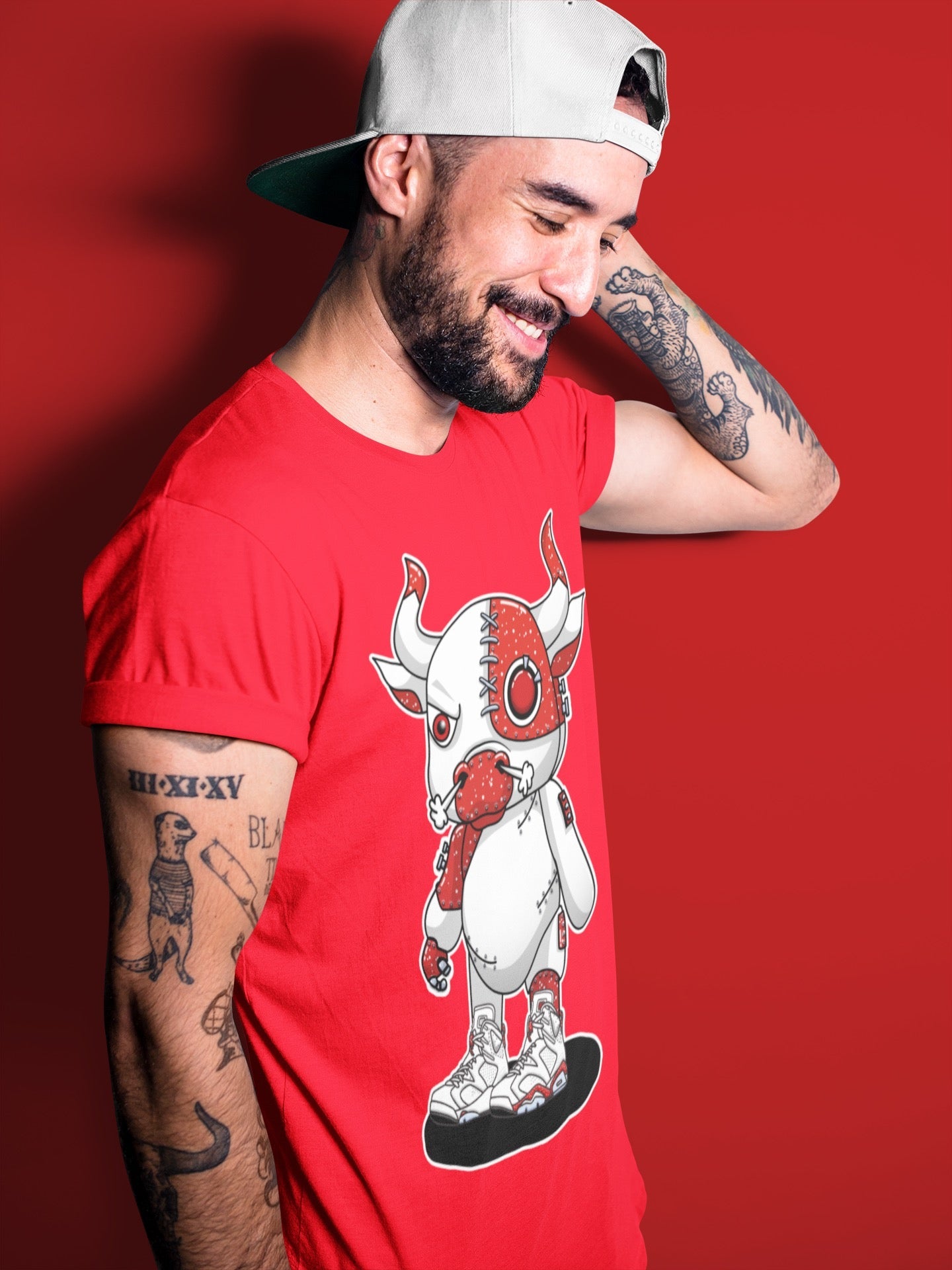 Jordan 6 Red Velvet Cookies Sneaker Match Tees Cyborg Bull Sneaker Tees Jordan 6 Red Velvet Cookies Sneaker Release Tees Unisex Shirts