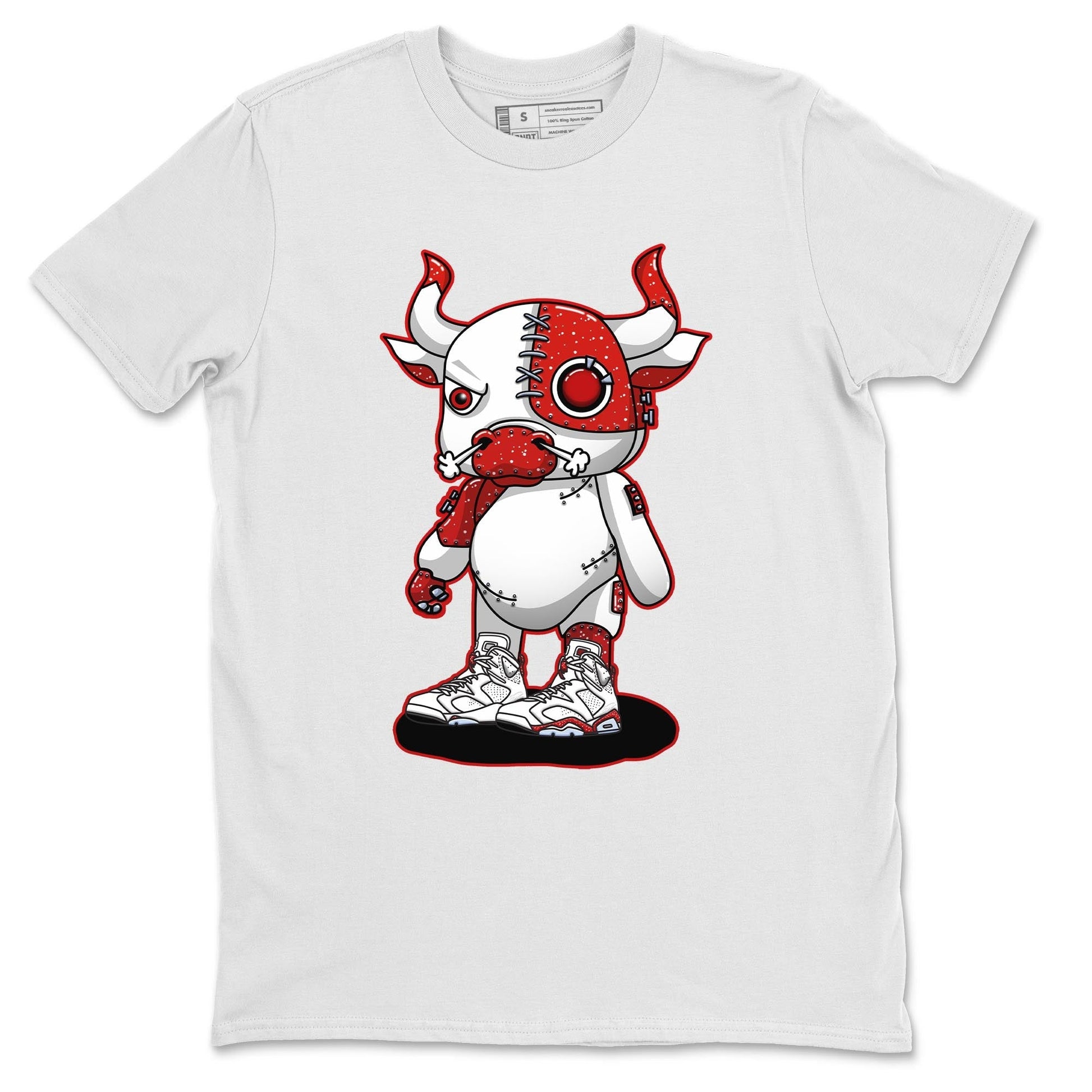 Jordan 6 Red Velvet Cookies Sneaker Match Tees Cyborg Bull Sneaker Tees Jordan 6 Red Velvet Cookies Sneaker Release Tees Unisex Shirts