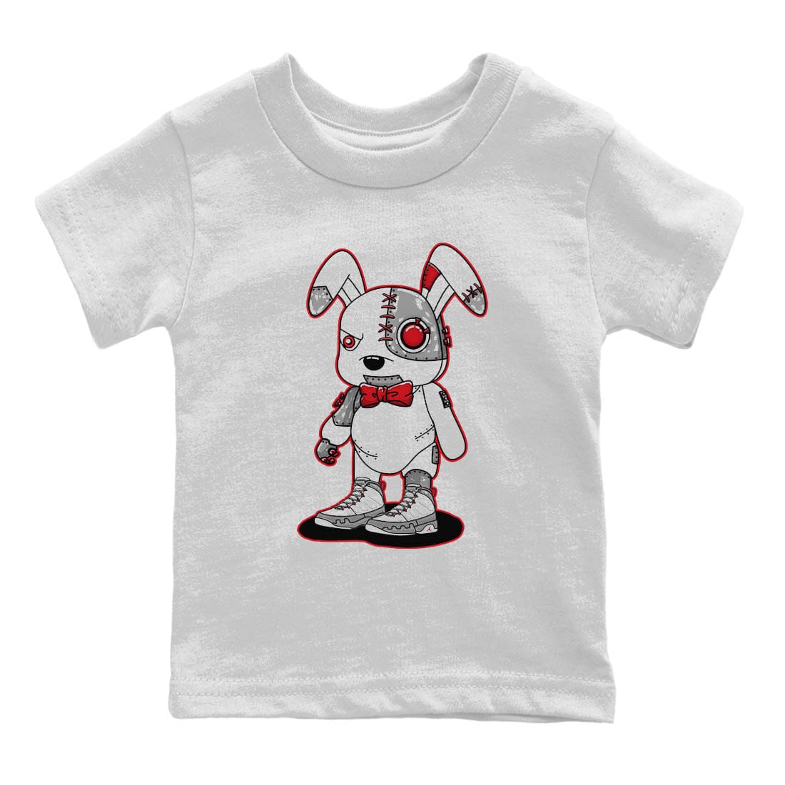 Jordan 9 Fire Red Sneaker Match Tees Cyborg Bunny Sneaker Tees Jordan 9 Fire Red Sneaker Release Tees Kids Shirts