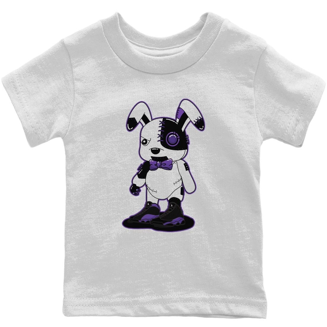 Jordan 13 Court Purple Sneaker Match Tees Cyborg Bunny Sneaker Tees Jordan 13 Court Purple Sneaker Release Tees Kids Shirts