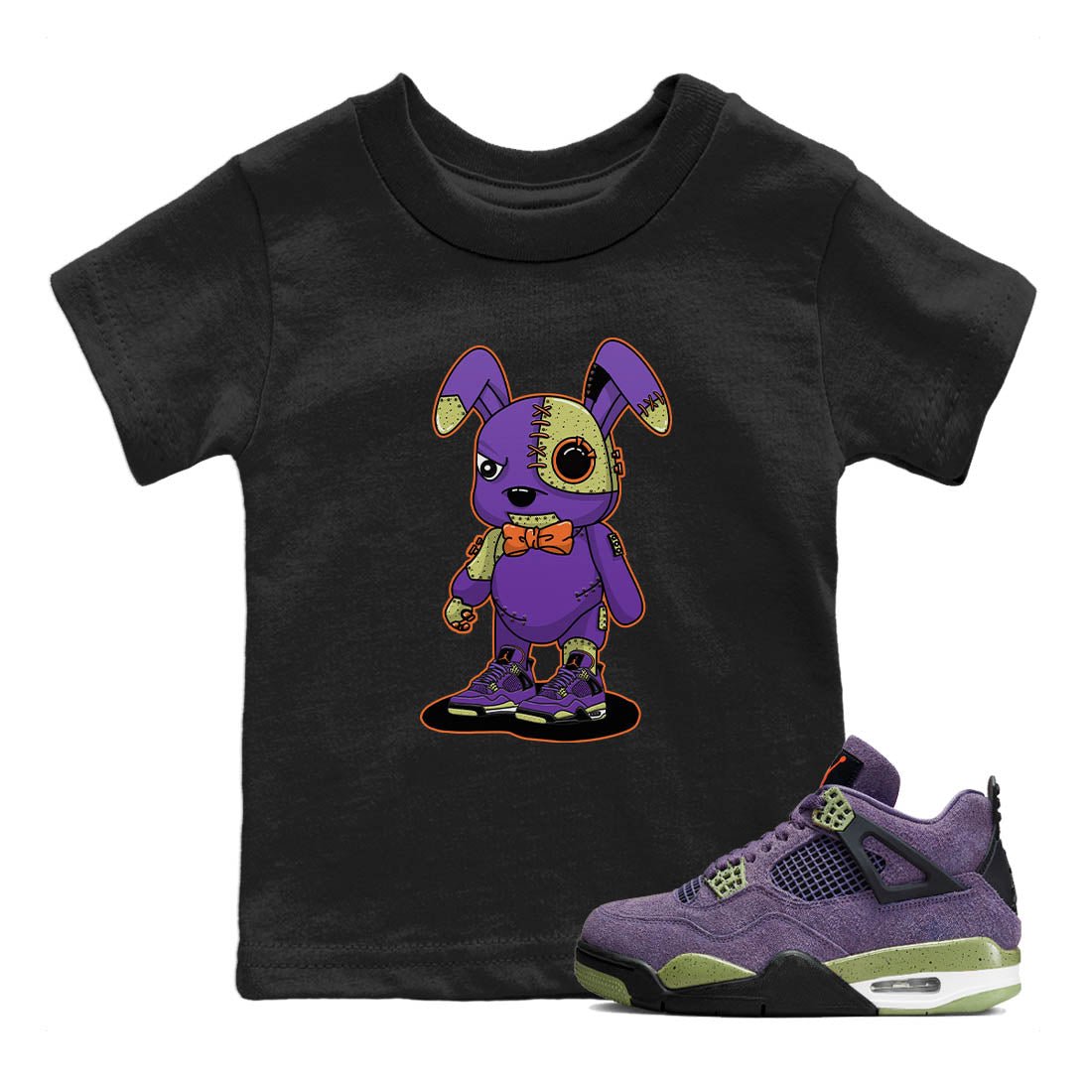 Jordan 4 Canyon Purple Sneaker Match Tees Cyborg Bunny Sneaker Tees Jordan 4 Canyon Purple Sneaker Release Tees Kids Shirts