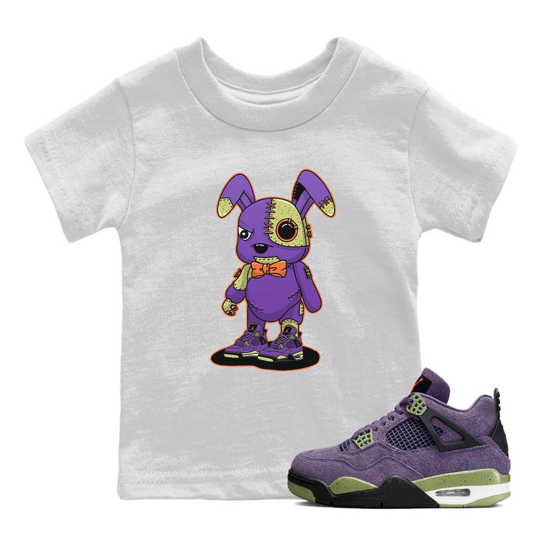 Jordan 4 Canyon Purple Sneaker Match Tees Cyborg Bunny Sneaker Tees Jordan 4 Canyon Purple Sneaker Release Tees Kids Shirts