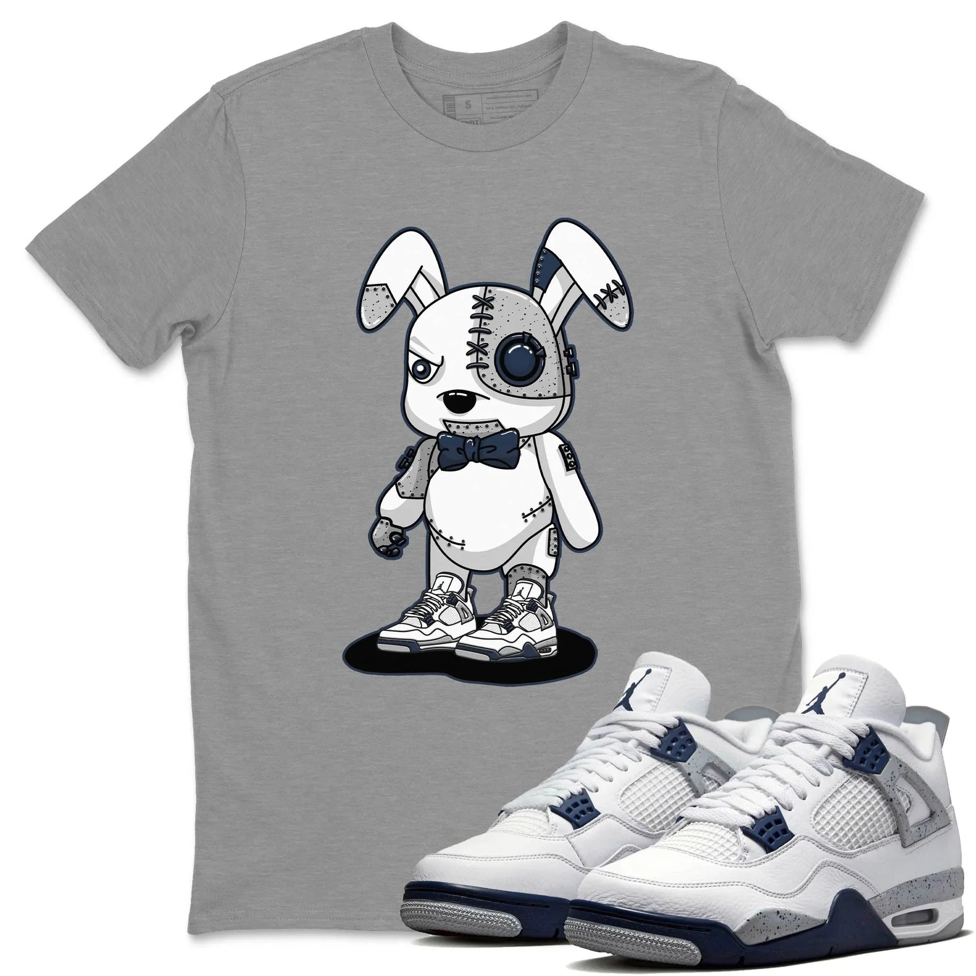 Jordan 4 Midnight Navy Sneaker Match Tees Cyborg Bunny Sneaker Tees Jordan 4 Midnight Navy Sneaker Release Tees Unisex Shirts
