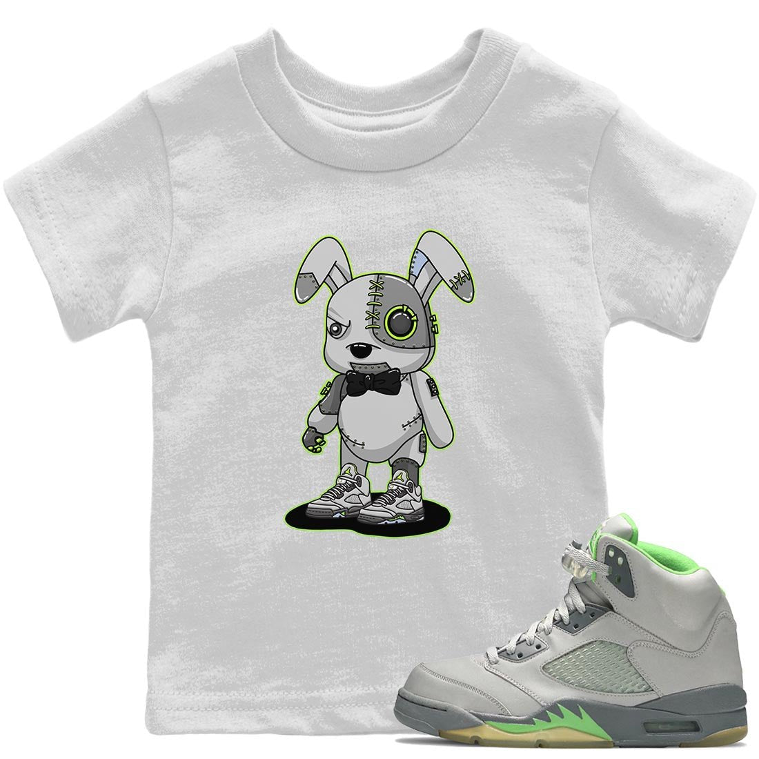 Jordan 5 Green Bean Sneaker Match Tees Cyborg Bunny Sneaker Tees Jordan 5 Green Bean Sneaker Release Tees Kids Shirts