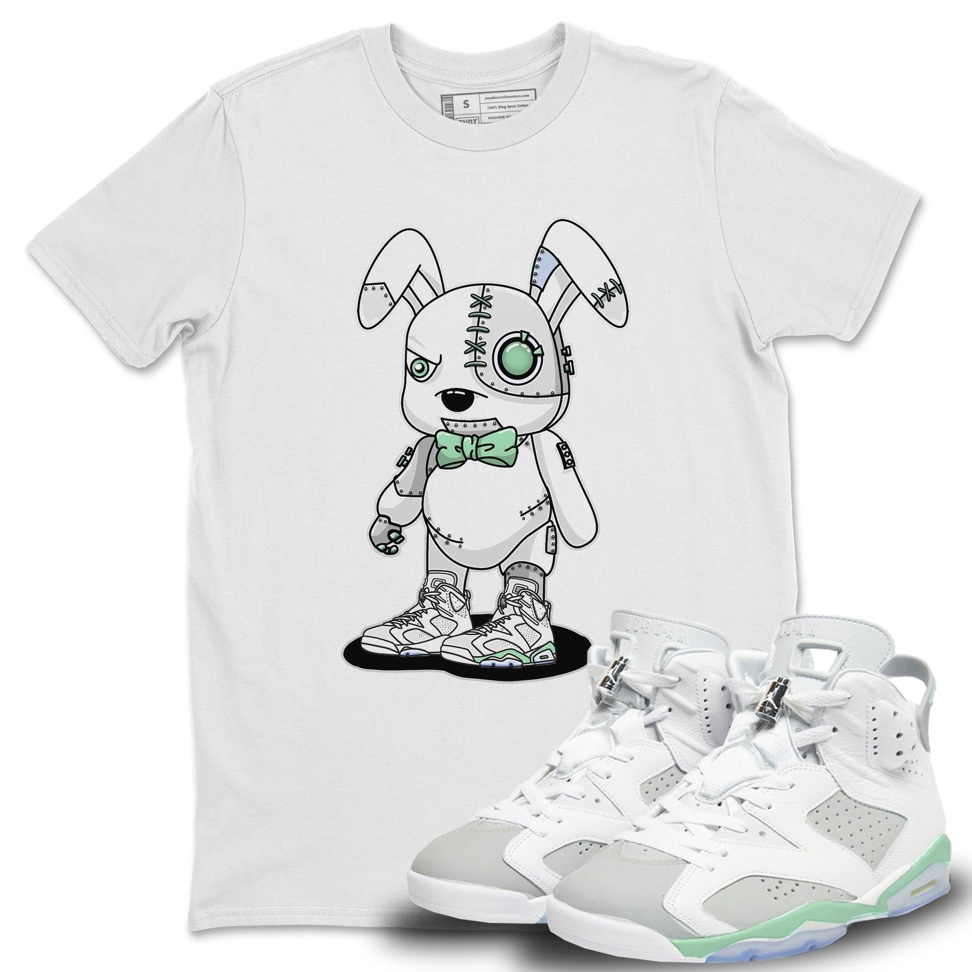 Jordan 6 Mint Foam Sneaker Match Tees Cyborg Bunny Sneaker Tees Jordan 6 Mint Foam Sneaker Release Tees Unisex Shirts