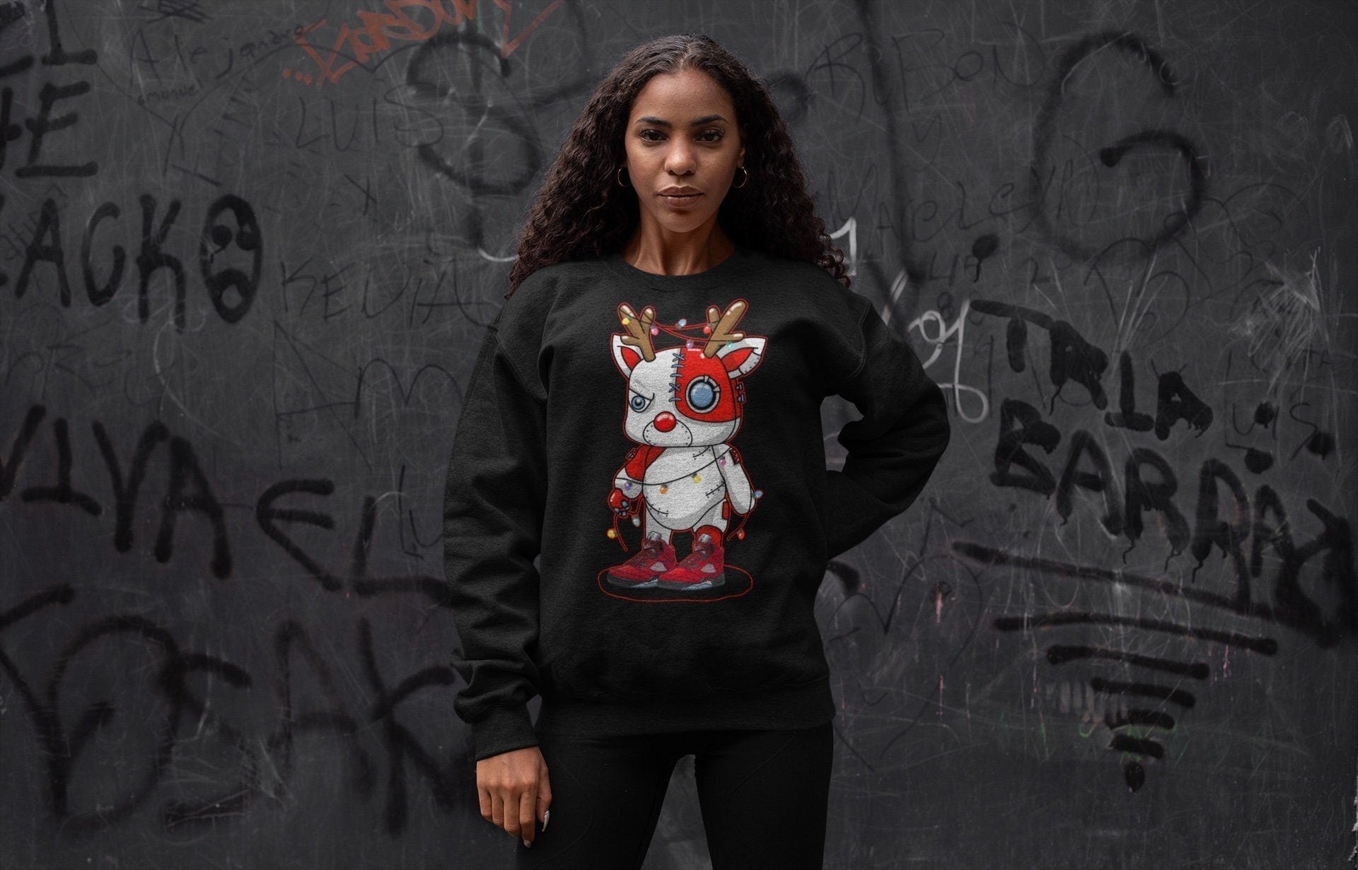 Jordan 5 Raging Bull Sneaker Match Tees Cyborg Reindeer Sneaker Tees Jordan 5 Raging Bull Sneaker Release Tees Unisex Shirts