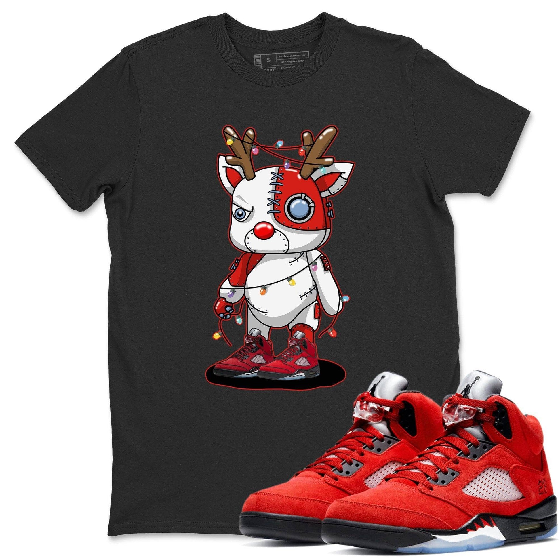 Jordan 5 Raging Bull Sneaker Match Tees Cyborg Reindeer Sneaker Tees Jordan 5 Raging Bull Sneaker Release Tees Unisex Shirts