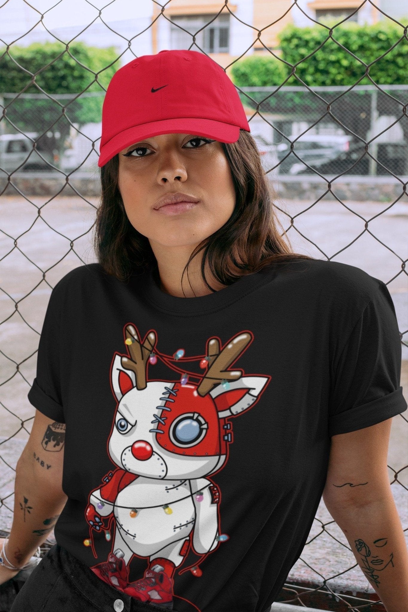 Jordan 5 Raging Bull Sneaker Match Tees Cyborg Reindeer Sneaker Tees Jordan 5 Raging Bull Sneaker Release Tees Unisex Shirts