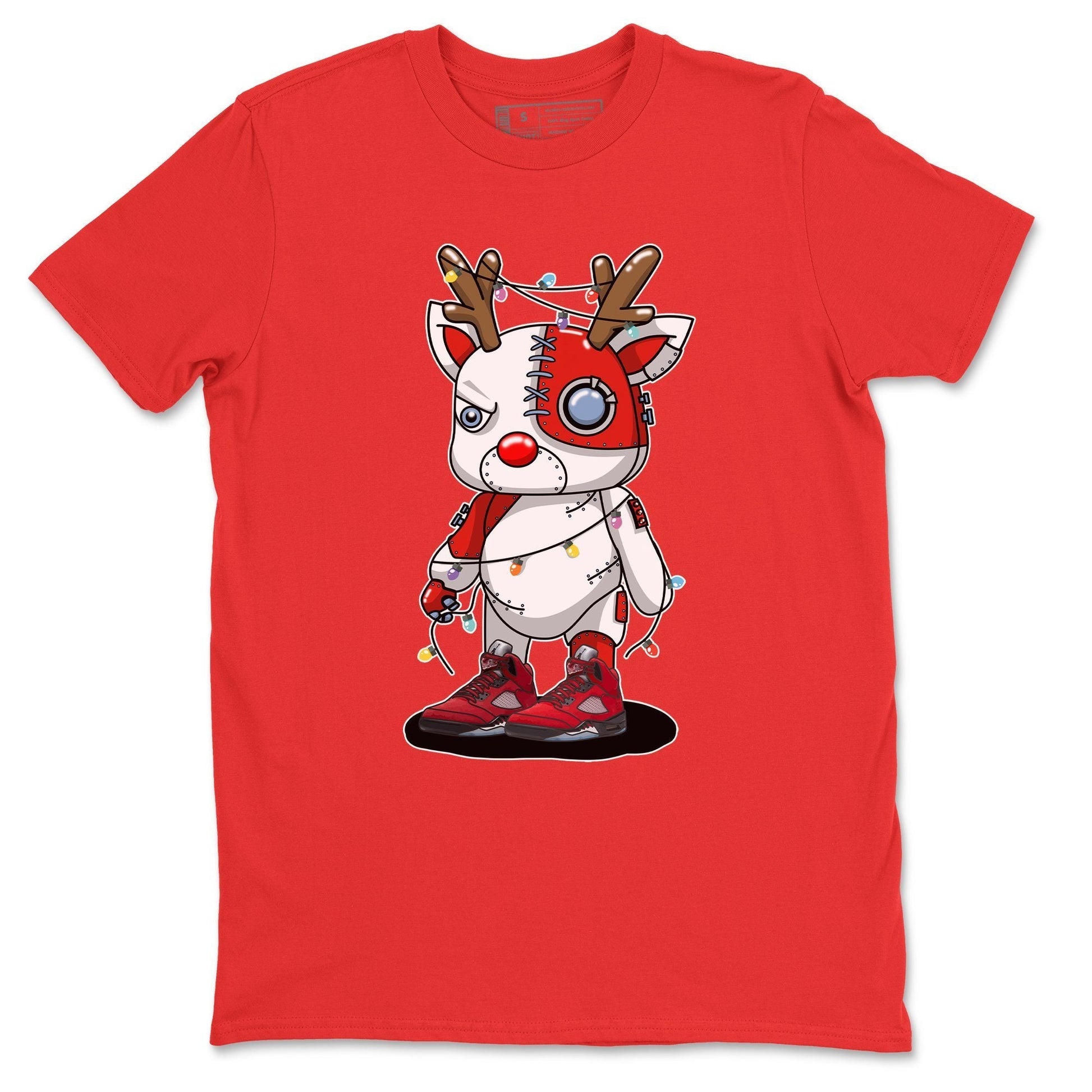 Jordan 5 Raging Bull Sneaker Match Tees Cyborg Reindeer Sneaker Tees Jordan 5 Raging Bull Sneaker Release Tees Unisex Shirts
