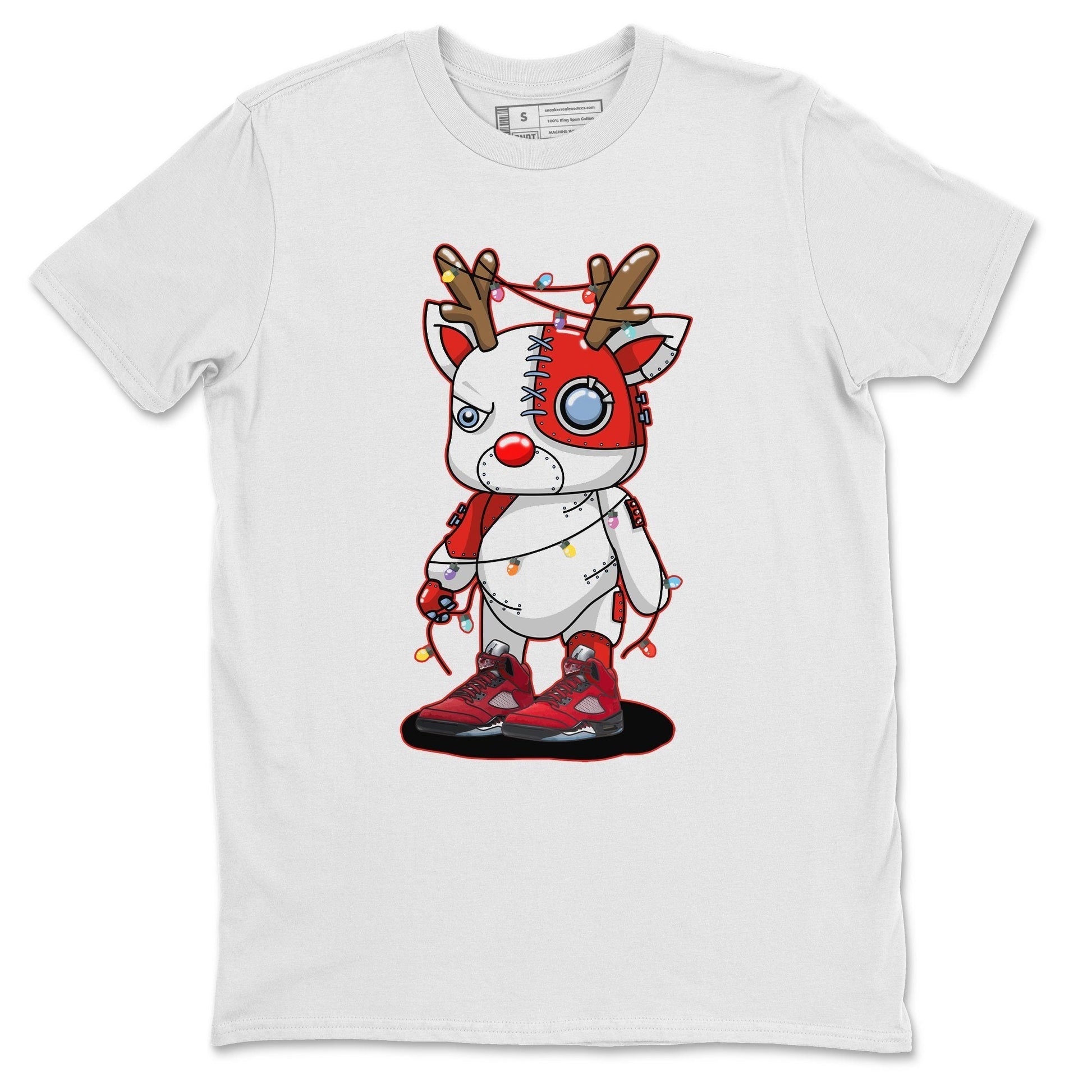 Jordan 5 Raging Bull Sneaker Match Tees Cyborg Reindeer Sneaker Tees Jordan 5 Raging Bull Sneaker Release Tees Unisex Shirts