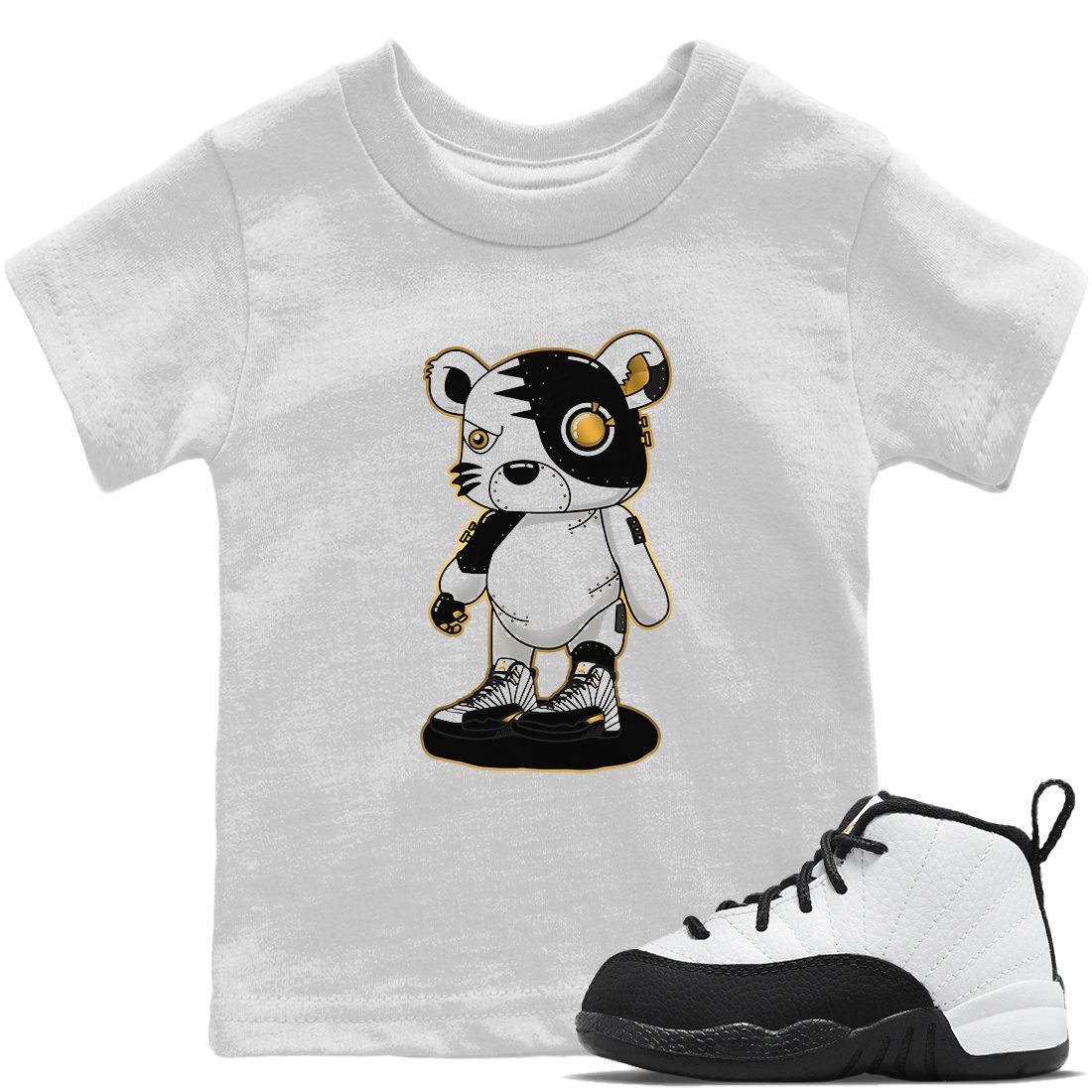 Jordan 12 Royalty Sneaker Match Tees Cyborg Tiger Sneaker Tees Jordan 12 Royalty Sneaker Release Tees Kids Shirts