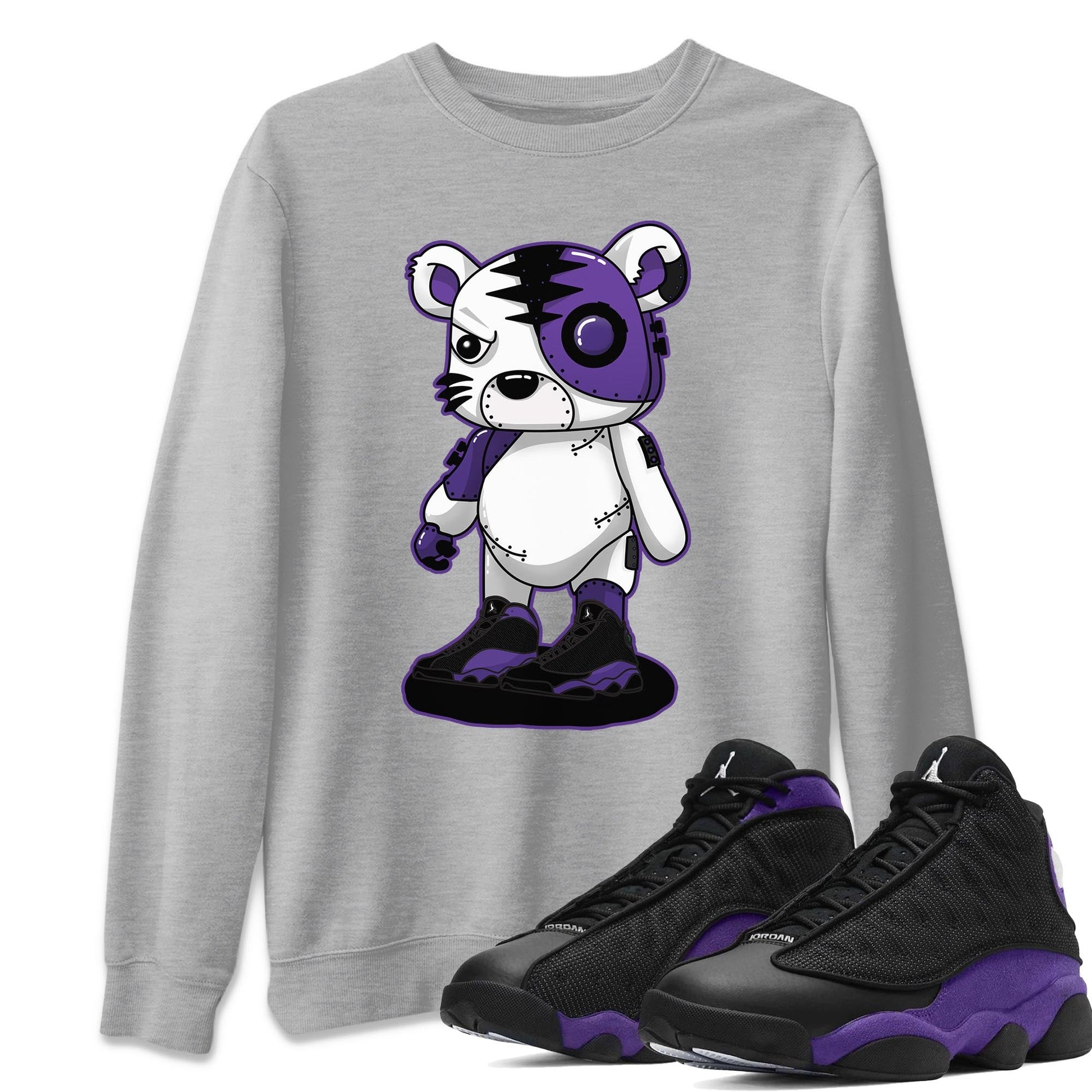 Jordan 13 Court Purple Sneaker Match Tees Cyborg Tiger Sneaker Tees Jordan 13 Court Purple Sneaker Release Tees Unisex Shirts