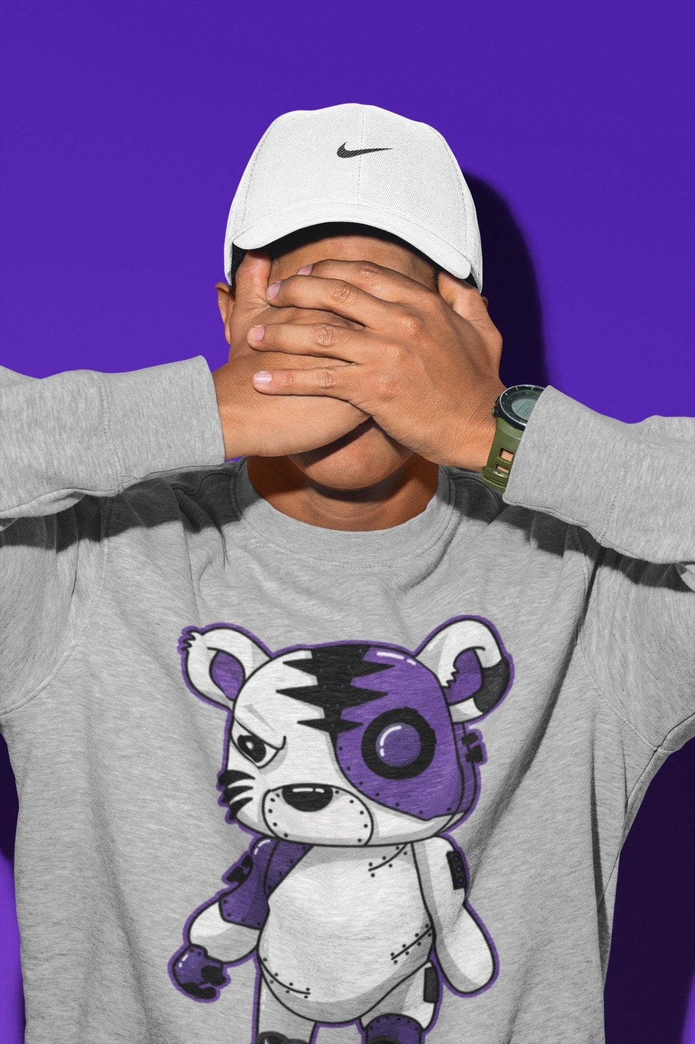 Jordan 13 Court Purple Sneaker Match Tees Cyborg Tiger Sneaker Tees Jordan 13 Court Purple Sneaker Release Tees Unisex Shirts