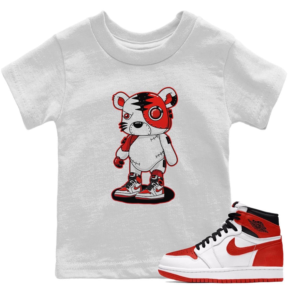 Jordan 1 Heritage Sneaker Match Tees Cyborg Tiger Sneaker Tees Jordan 1 Heritage Sneaker Release Tees Kids Shirts