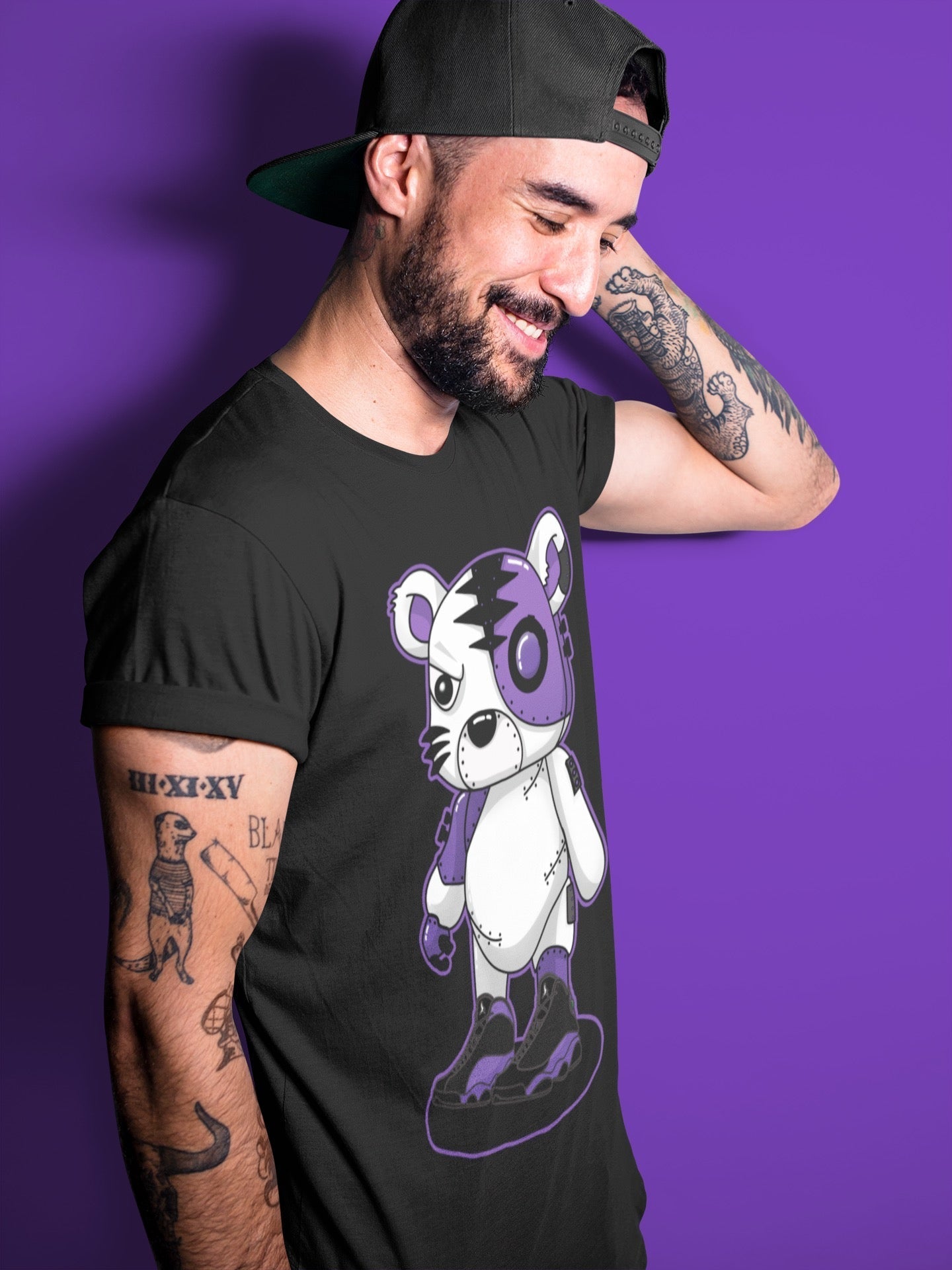 Jordan 13 Court Purple Sneaker Match Tees Cyborg Tiger Sneaker Tees Jordan 13 Court Purple Sneaker Release Tees Unisex Shirts
