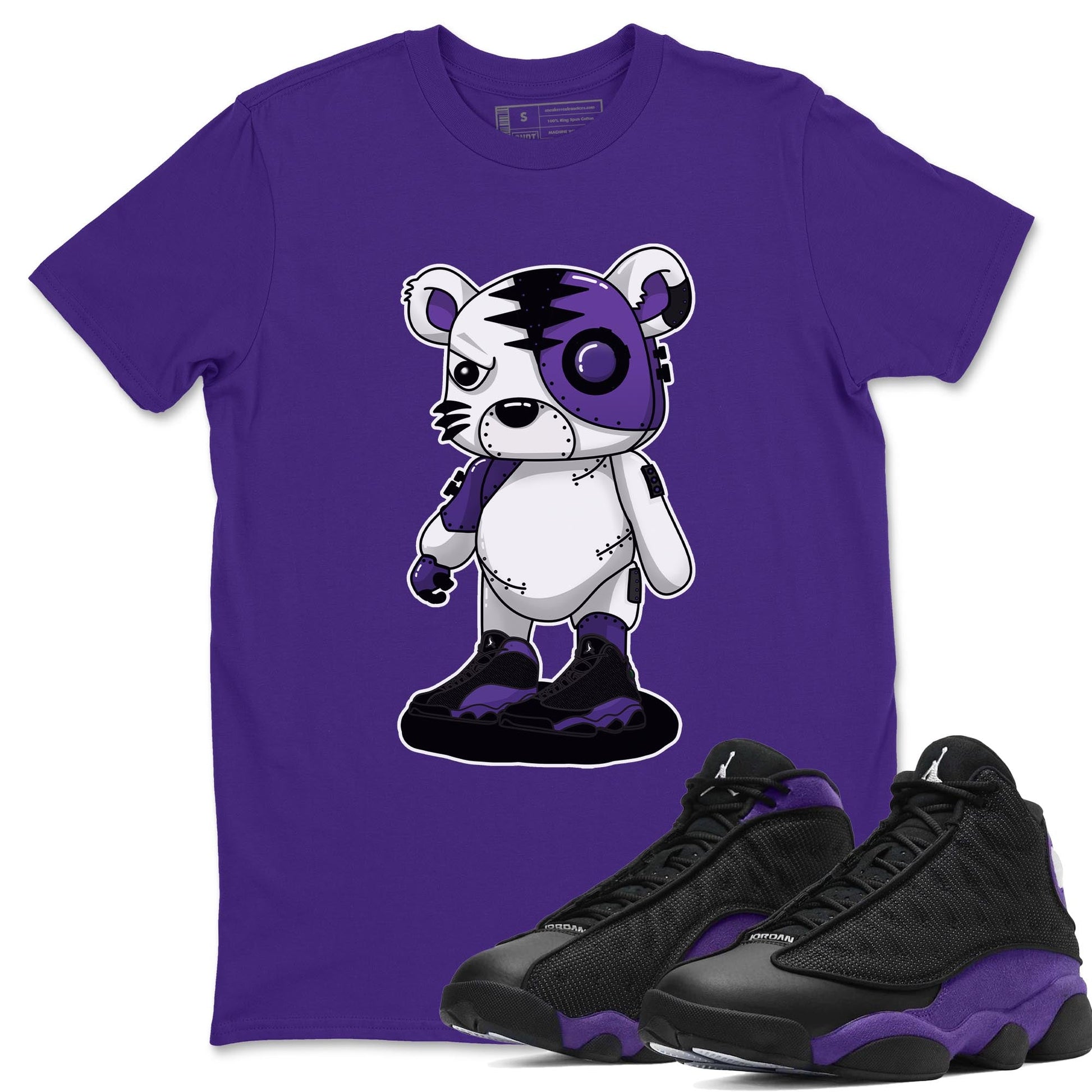 Jordan 13 Court Purple Sneaker Match Tees Cyborg Tiger Sneaker Tees Jordan 13 Court Purple Sneaker Release Tees Unisex Shirts
