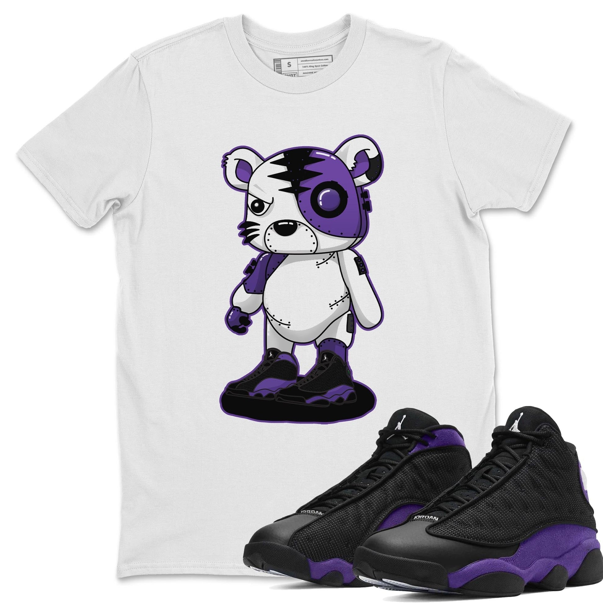 Jordan 13 Court Purple Sneaker Match Tees Cyborg Tiger Sneaker Tees Jordan 13 Court Purple Sneaker Release Tees Unisex Shirts