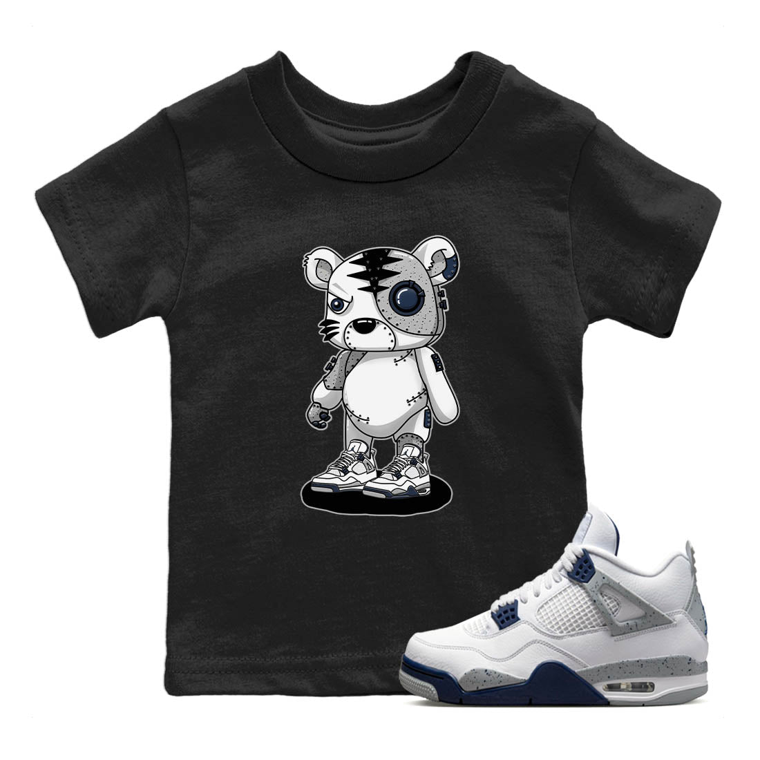 Jordan 4 Midnight Navy Sneaker Match Tees Cyborg Tiger Sneaker Tees Jordan 4 Midnight Navy Sneaker Release Tees Kids Shirts