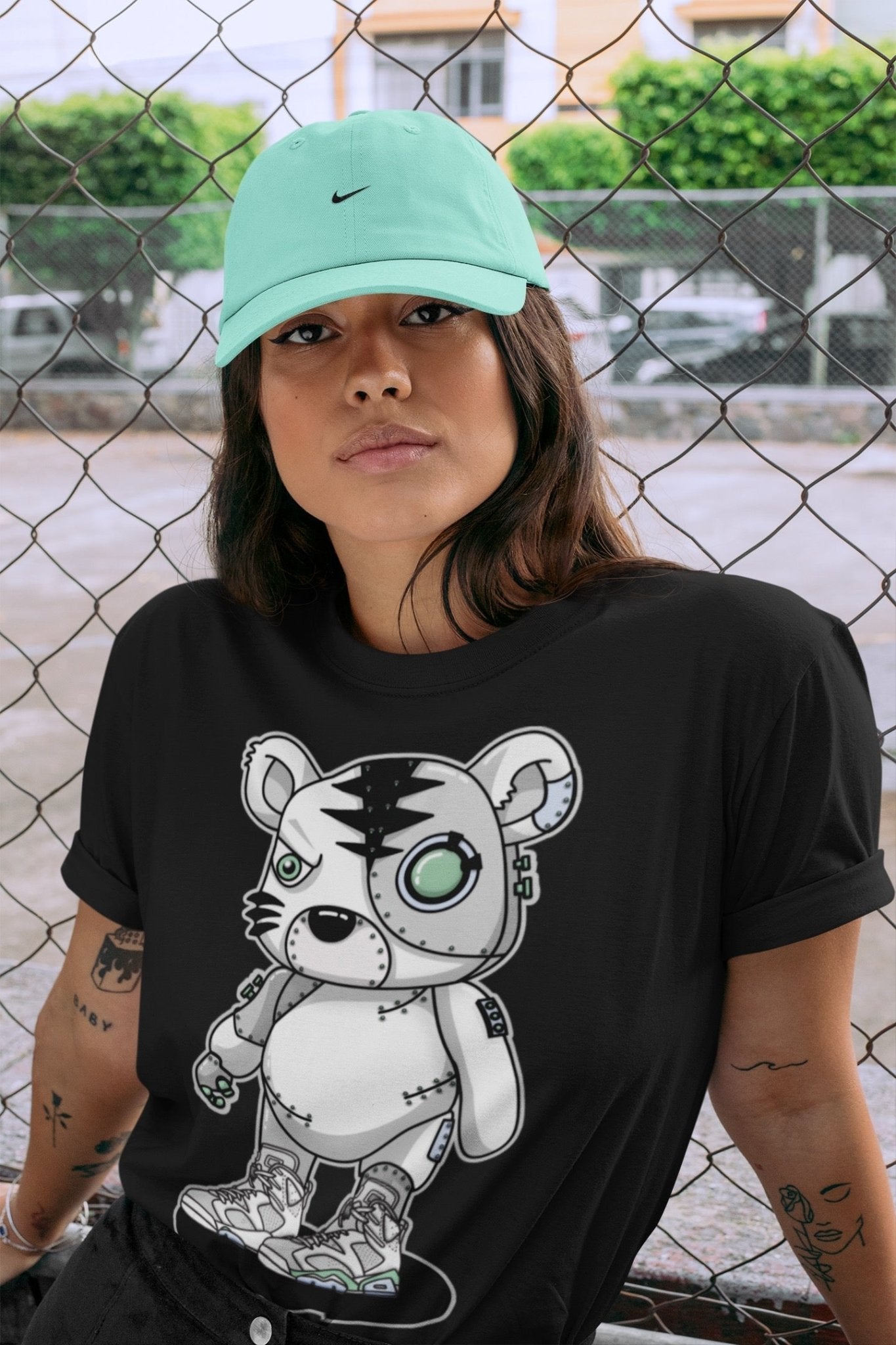 Jordan 6 Mint Foam Sneaker Match Tees Cyborg Tiger Sneaker Tees Jordan 6 Mint Foam Sneaker Release Tees Unisex Shirts