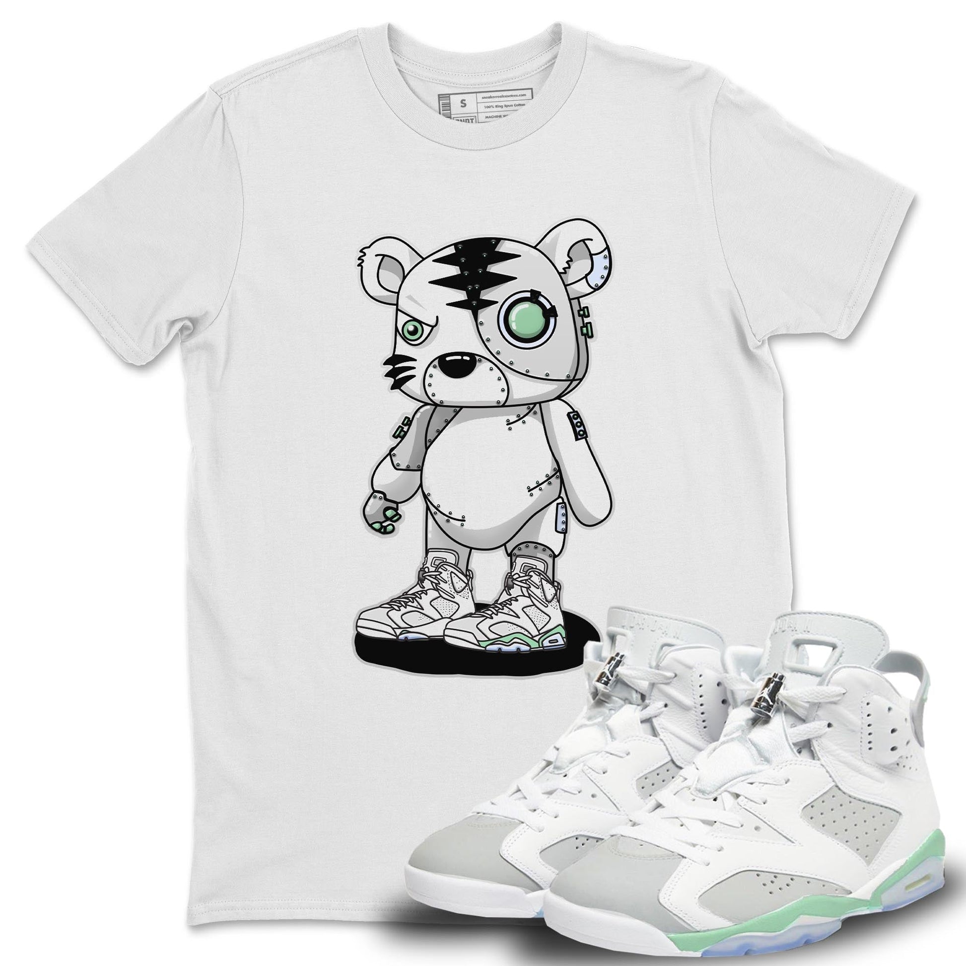 Jordan 6 Mint Foam Sneaker Match Tees Cyborg Tiger Sneaker Tees Jordan 6 Mint Foam Sneaker Release Tees Unisex Shirts