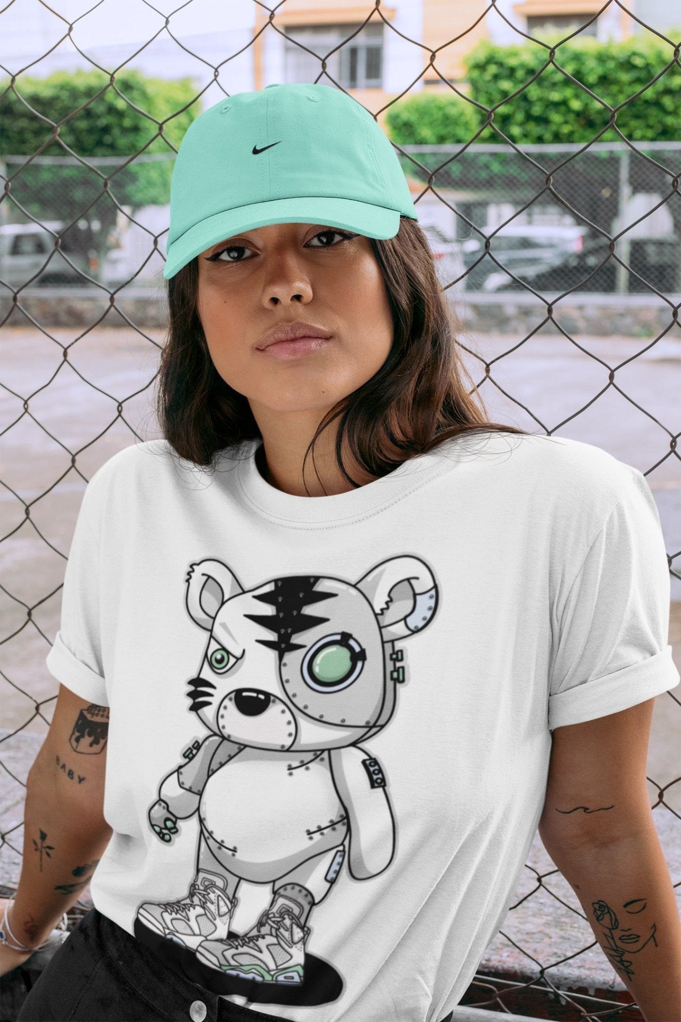 Jordan 6 Mint Foam Sneaker Match Tees Cyborg Tiger Sneaker Tees Jordan 6 Mint Foam Sneaker Release Tees Unisex Shirts