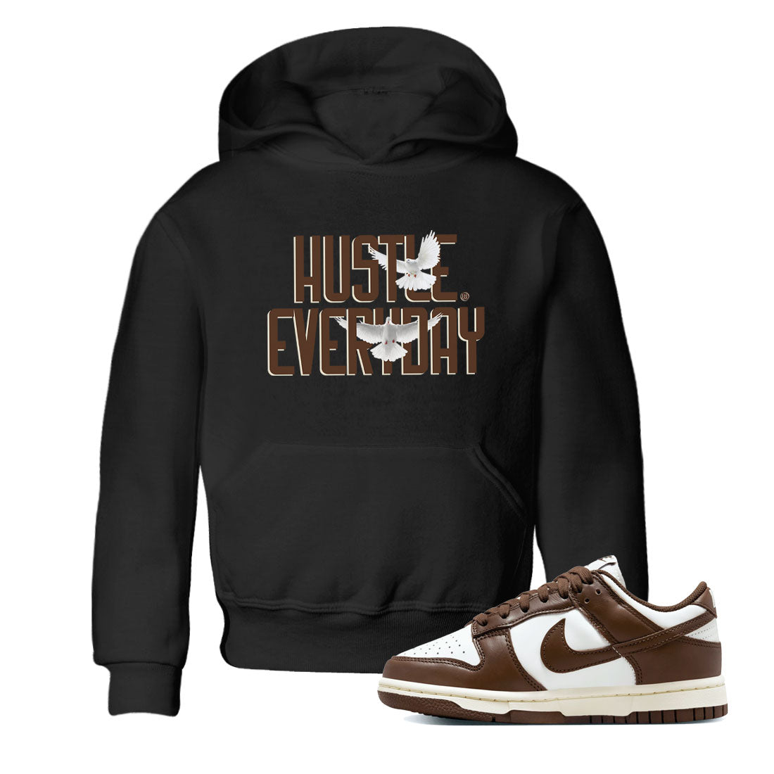 Dunk Low WMNS Cacao Wow sneaker shirt to match jordans Daily Hustle sneaker tees Dunk Cacao Wow SNRT Sneaker Release Tees Baby Toddler Black 1 T-Shirt
