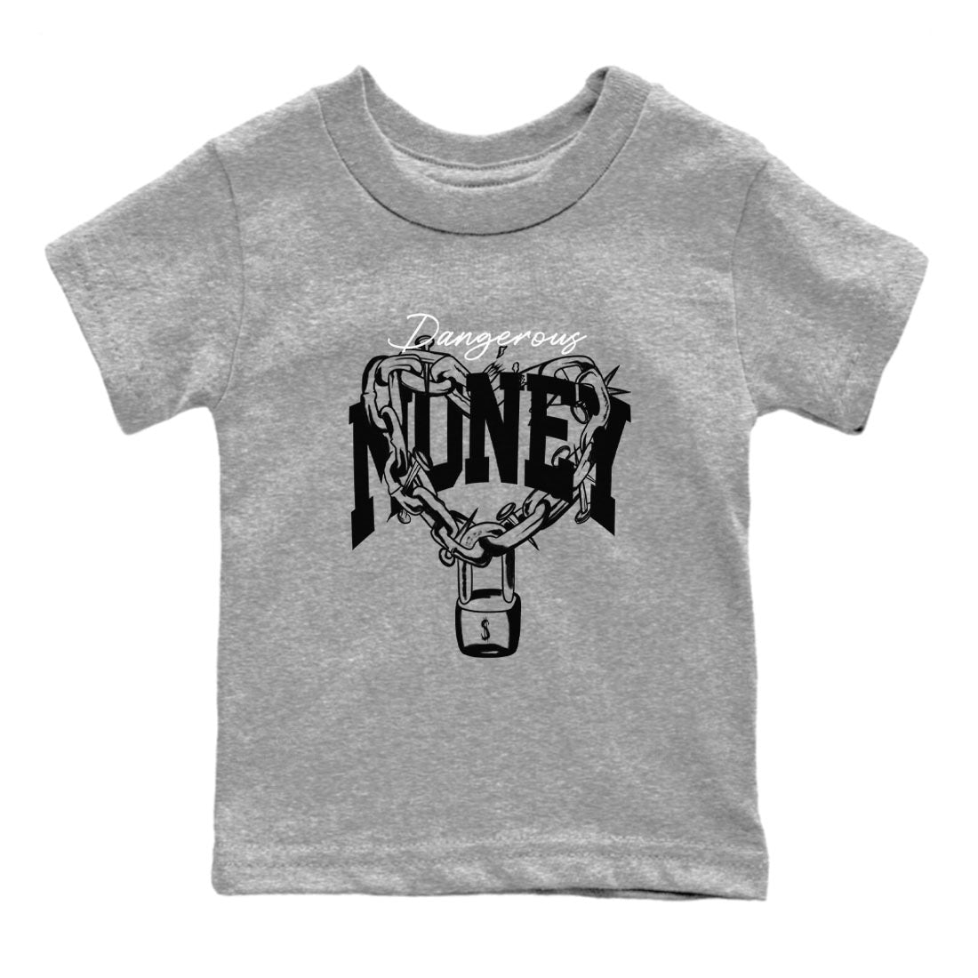 Air Jordan 1 High OG Black White shirt to match jordans Dangerous Money sneaker tees 1s Black White SNRT Sneaker Release Tees Streetwear baby toddler Heather Grey 2 cotton Shirt