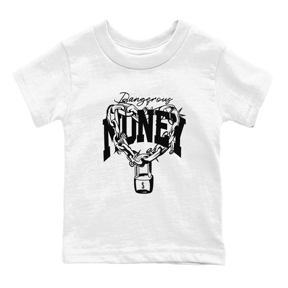 Air Jordan 1 High OG Black White shirt to match jordans Dangerous Money sneaker tees 1s Black White SNRT Sneaker Release Tees Streetwear baby toddler White 2 cotton Shirt