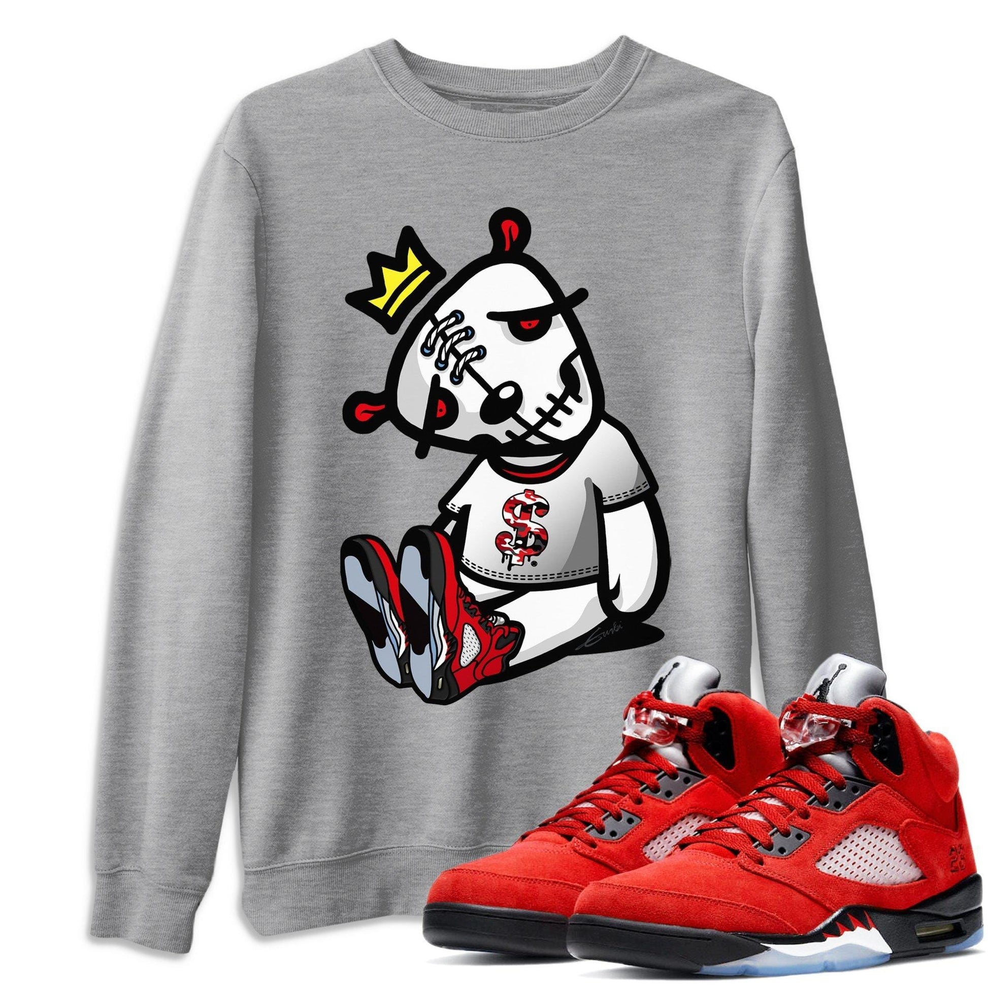 Jordan 5 Raging Bull Sneaker Match Tees Dead Dolls Sneaker Tees Jordan 5 Raging Bull Sneaker Release Tees Unisex Shirts