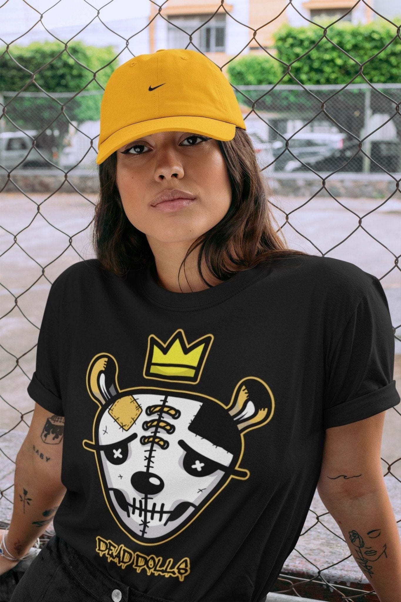 Jordan 1 Pollen Sneaker Match Tees Dead Dolls Face Sneaker Tees Jordan 1 Pollen Sneaker Release Tees Unisex Shirts