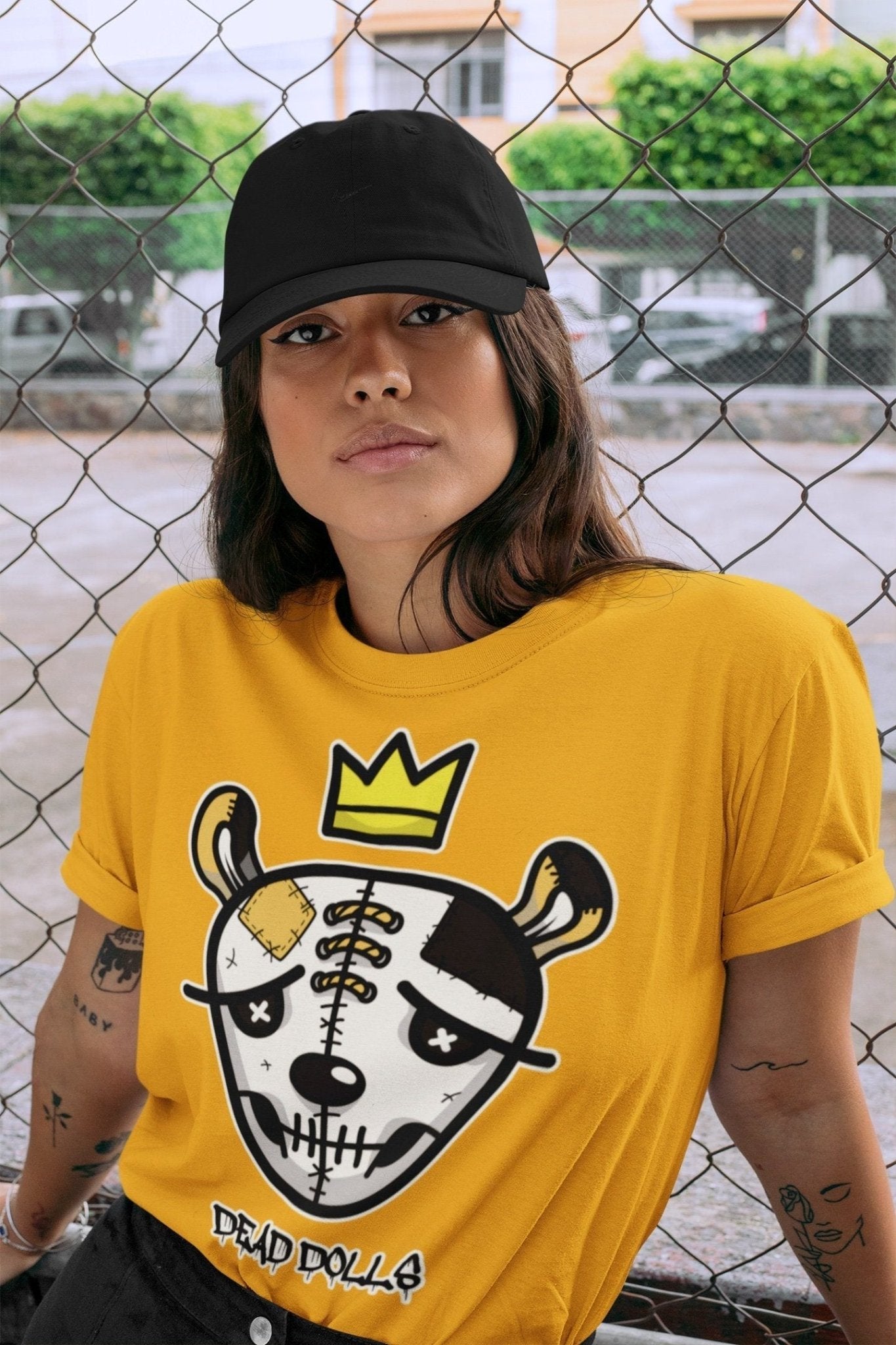 Jordan 1 Pollen Sneaker Match Tees Dead Dolls Face Sneaker Tees Jordan 1 Pollen Sneaker Release Tees Unisex Shirts