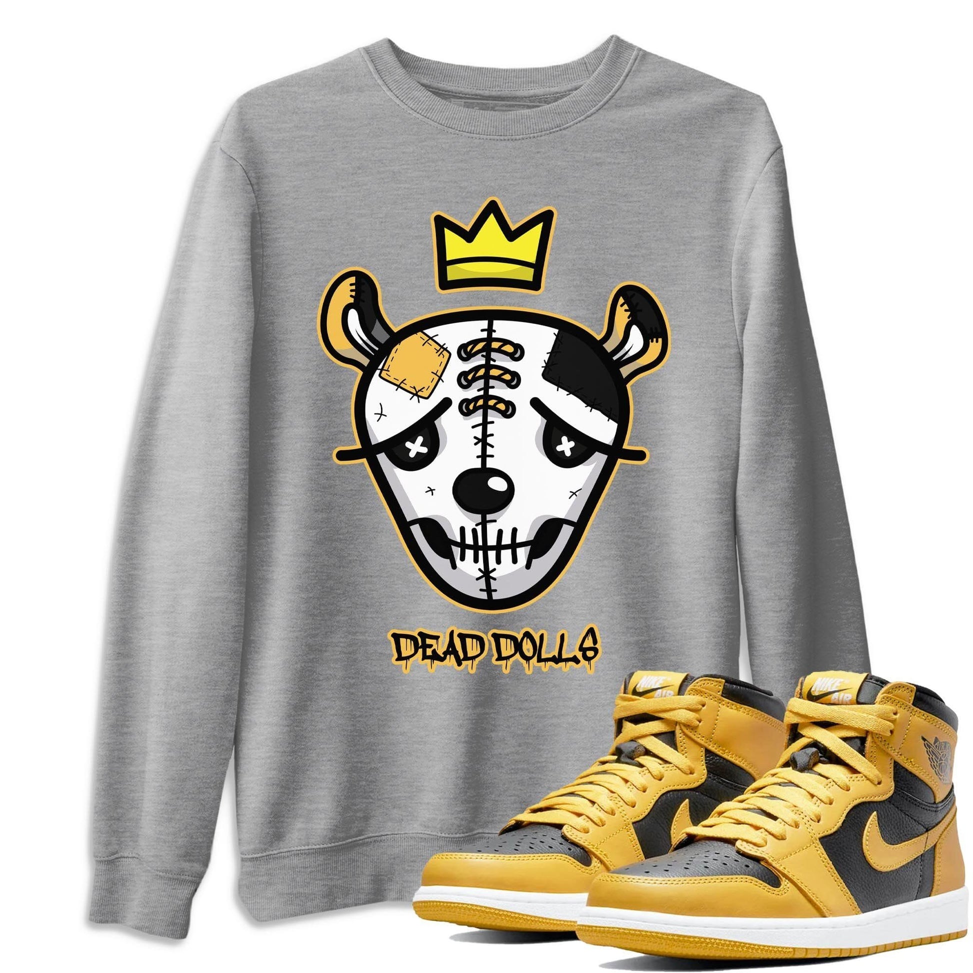 Jordan 1 Pollen Sneaker Match Tees Dead Dolls Face Sneaker Tees Jordan 1 Pollen Sneaker Release Tees Unisex Shirts