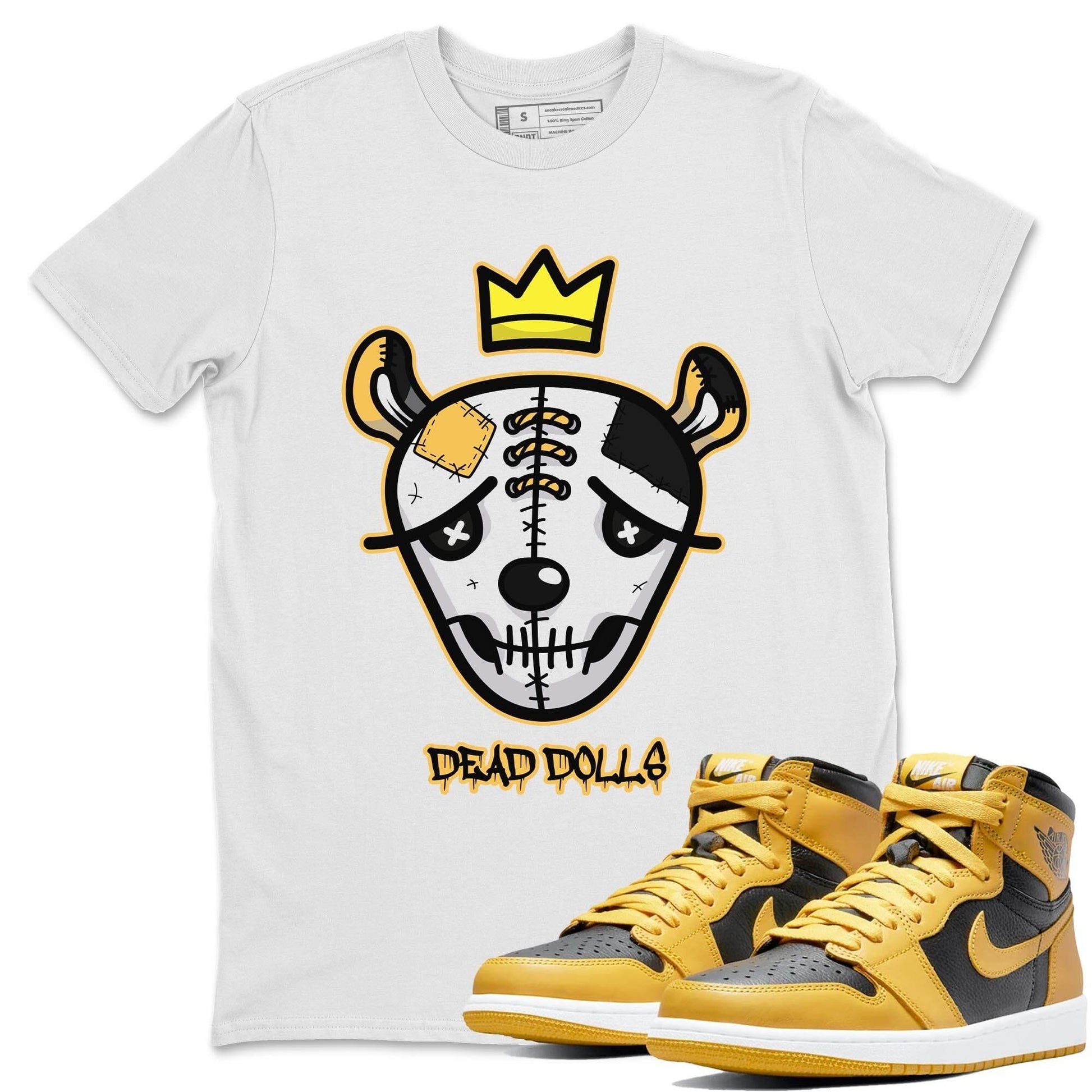 Jordan 1 Pollen Sneaker Match Tees Dead Dolls Face Sneaker Tees Jordan 1 Pollen Sneaker Release Tees Unisex Shirts