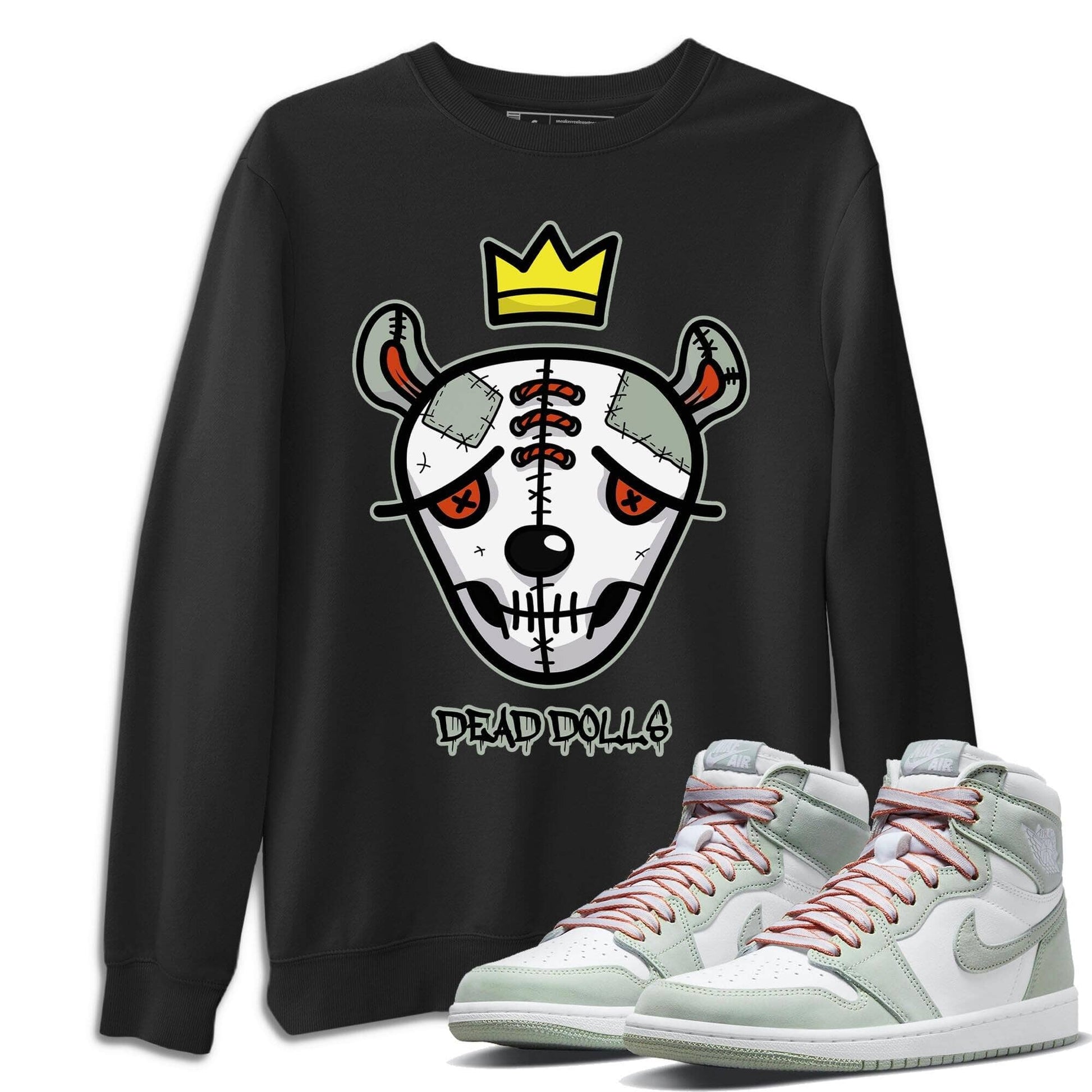 Jordan 1 Seafoam Sneaker Match Tees Dead Dolls Face Sneaker Tees Jordan 1 Seafoam Sneaker Release Tees Unisex Shirts