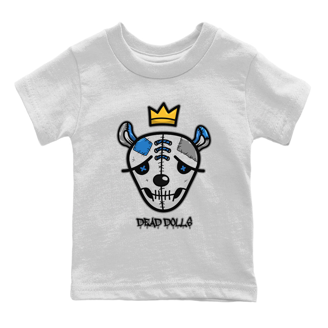 Jordan 1 True Blue Sneaker Match Tees Dead Dolls Face Sneaker Tees Jordan 1 True Blue Sneaker Release Tees Kids Shirts