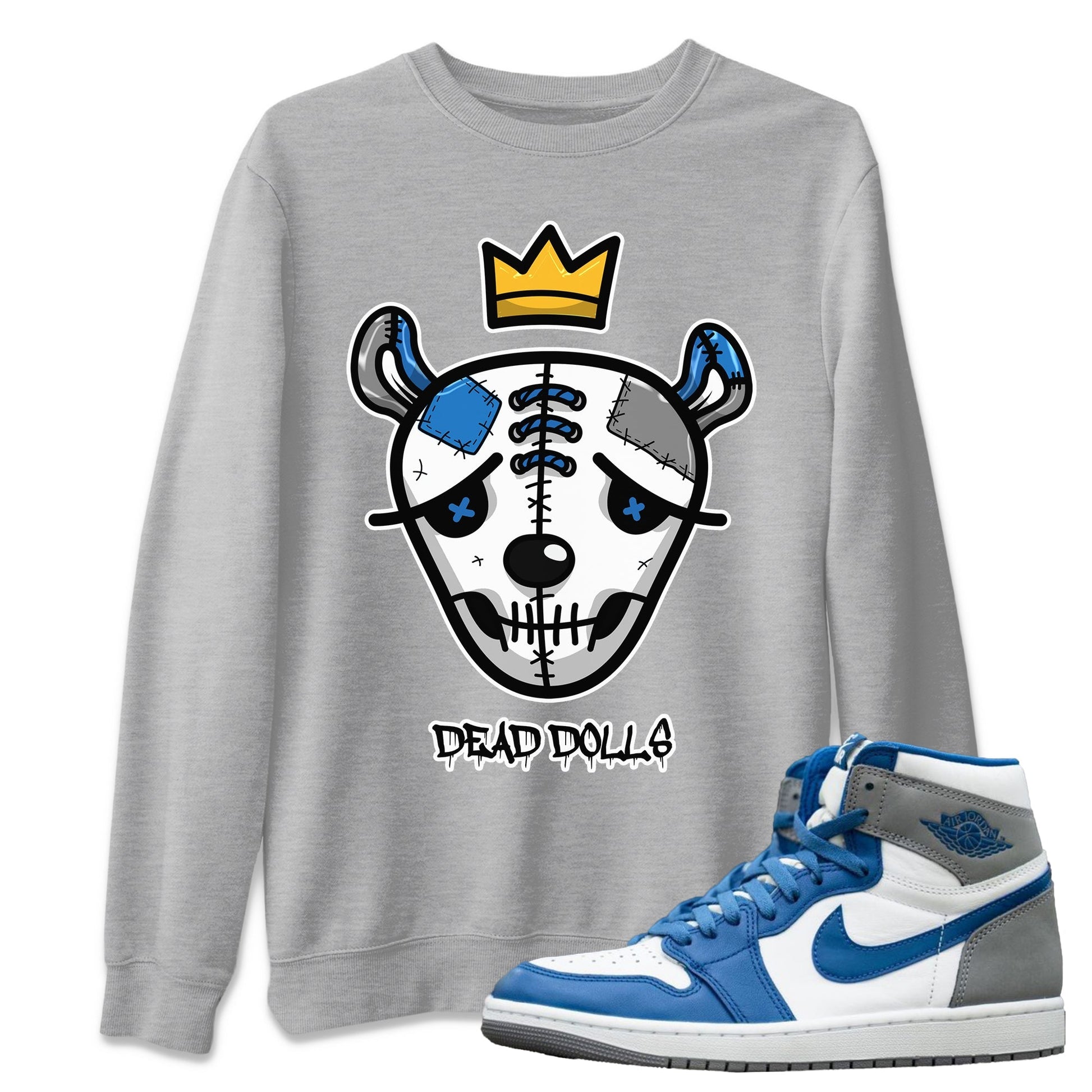 Jordan 1 True Blue Sneaker Match Tees Dead Dolls Face Sneaker Tees Jordan 1 True Blue Sneaker Release Tees Unisex Shirts